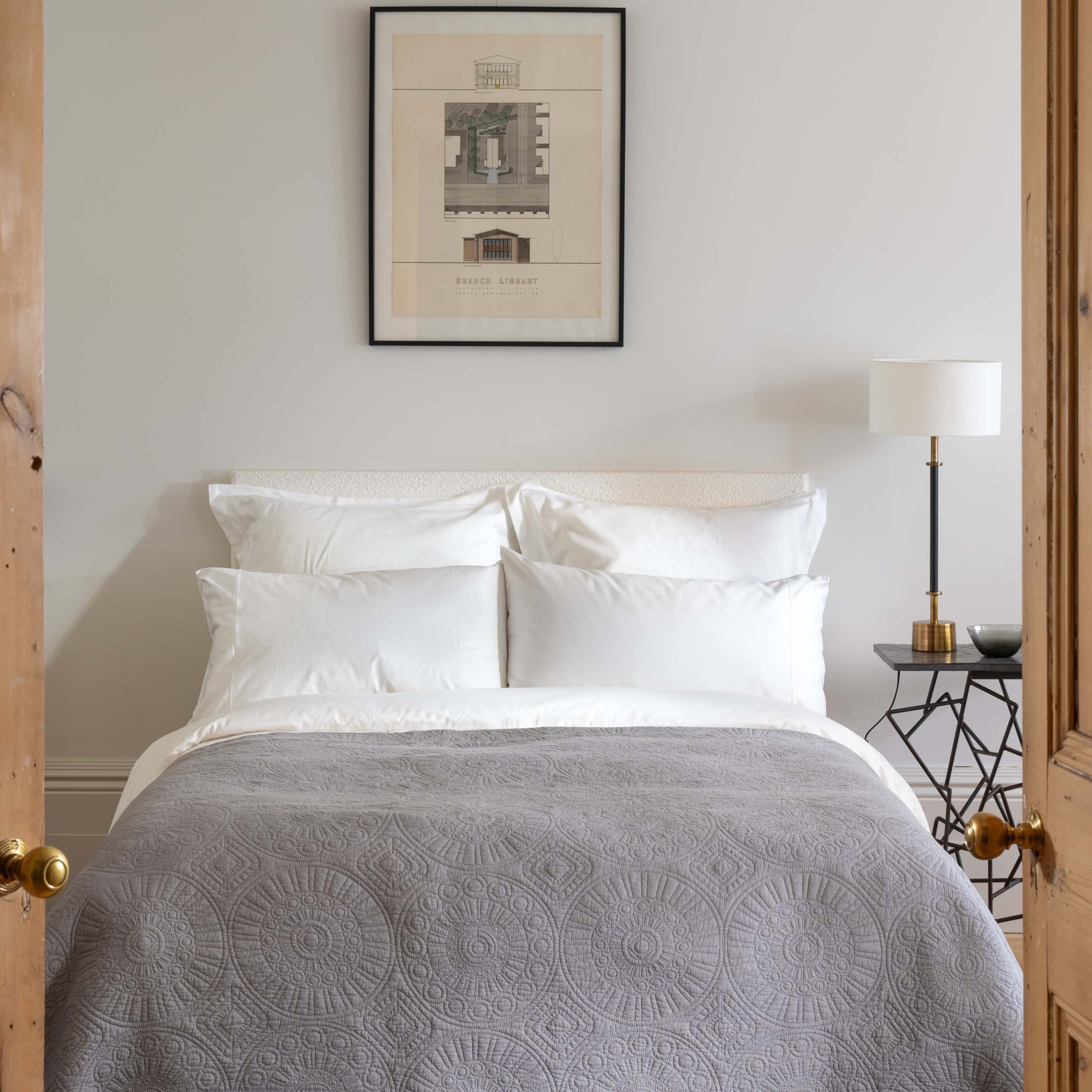 White 400 Thread Count Egyptian Cotton Duvet Cover - Image 5