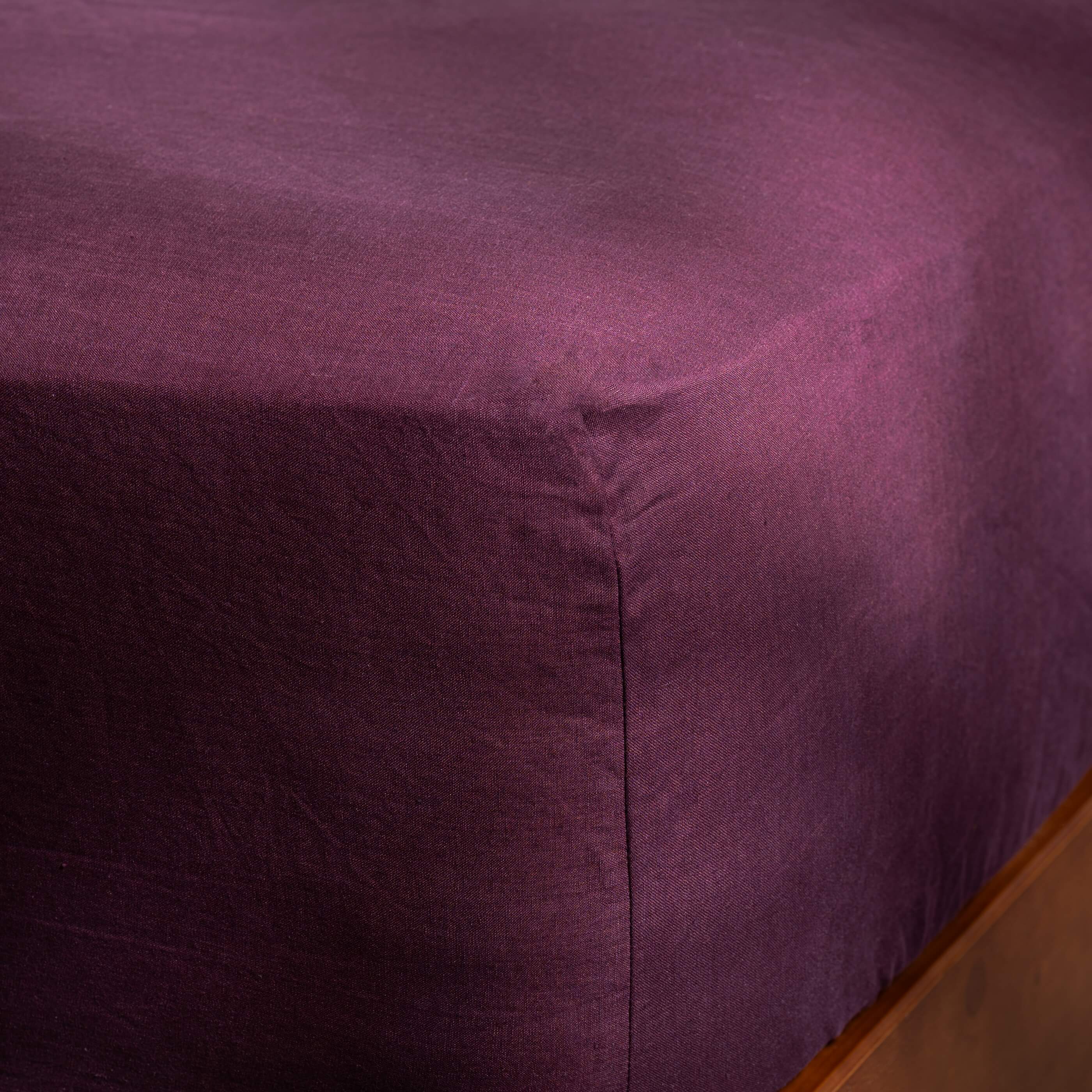 Aubergine French Linen Bed Sets - Image 4