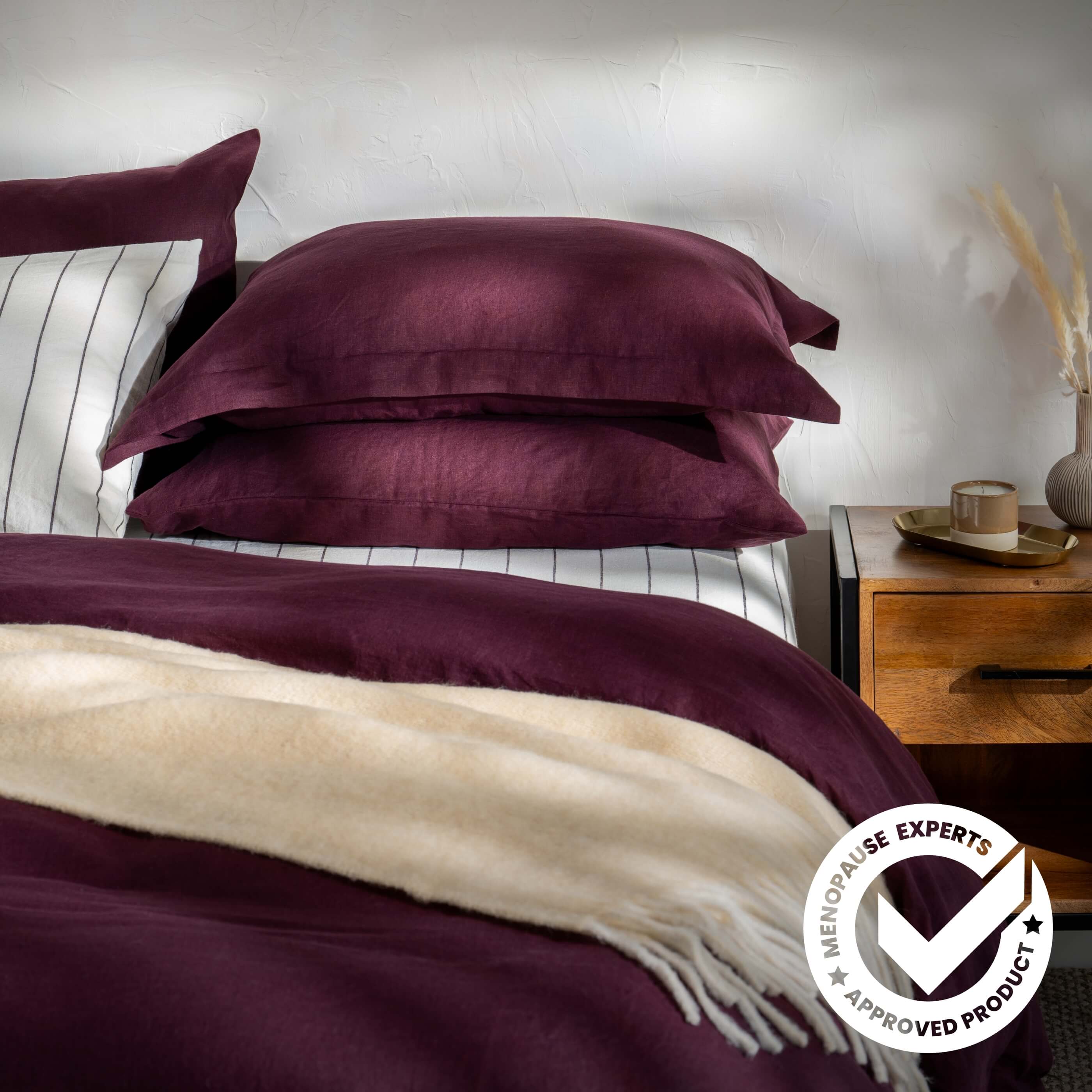 Aubergine French Linen Bedding And Bed Sheets - Image 7