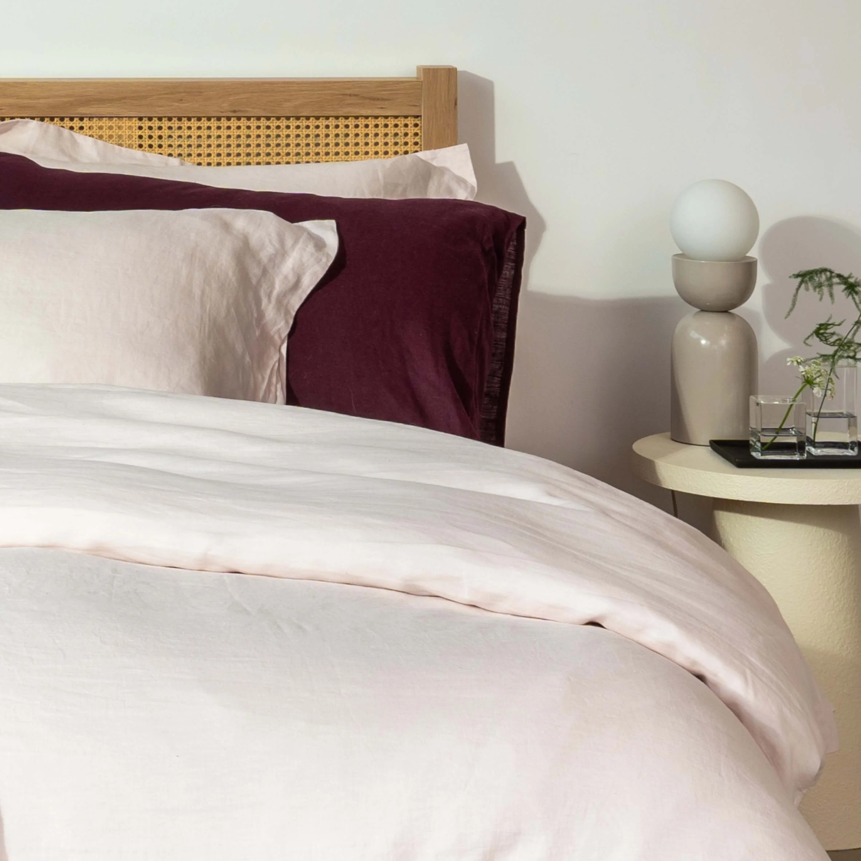 Blush Pink French Linen Superking Bed Sets with Superking Pillowcases - Image 6