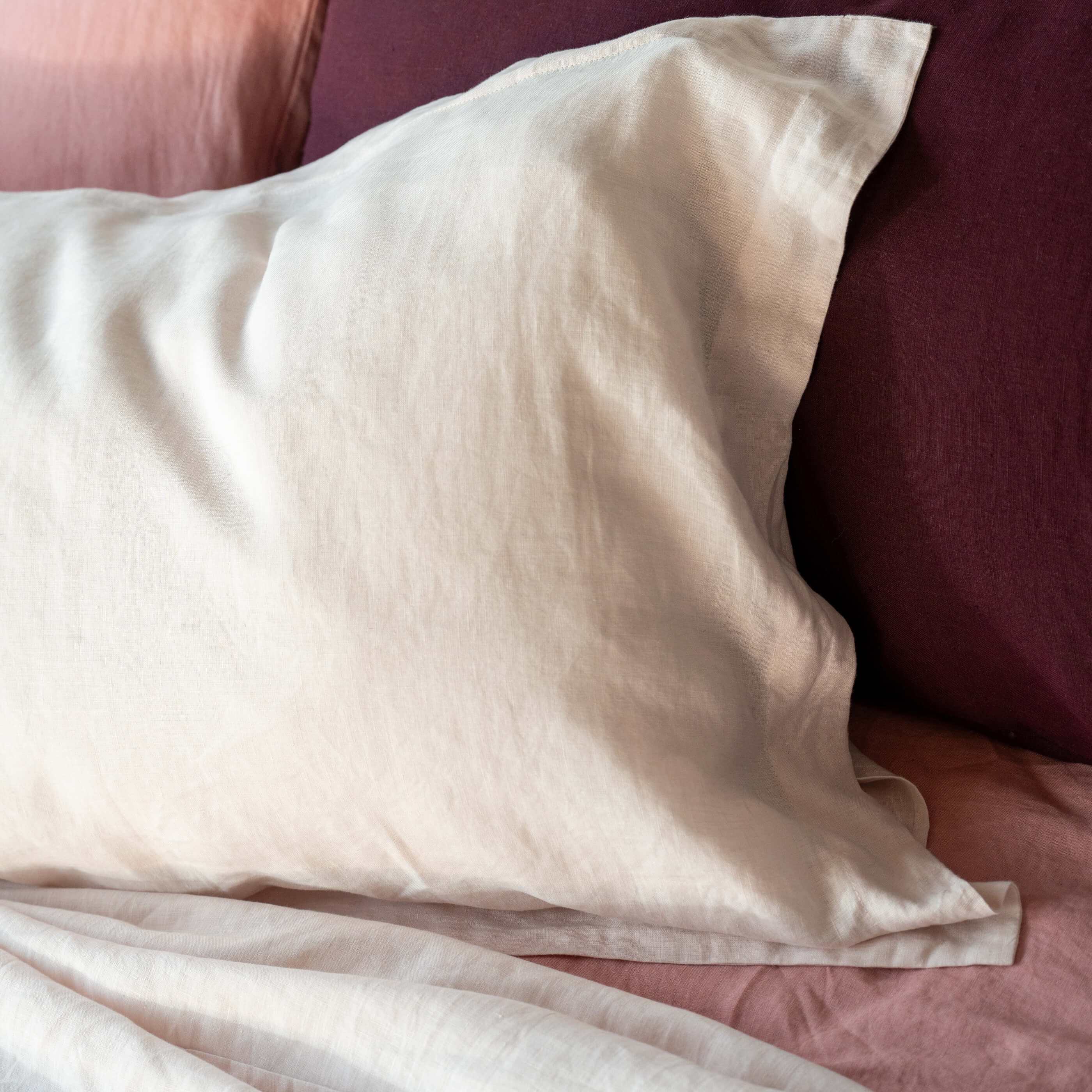 Blush Pink French Linen Duvet Cover - Image 4