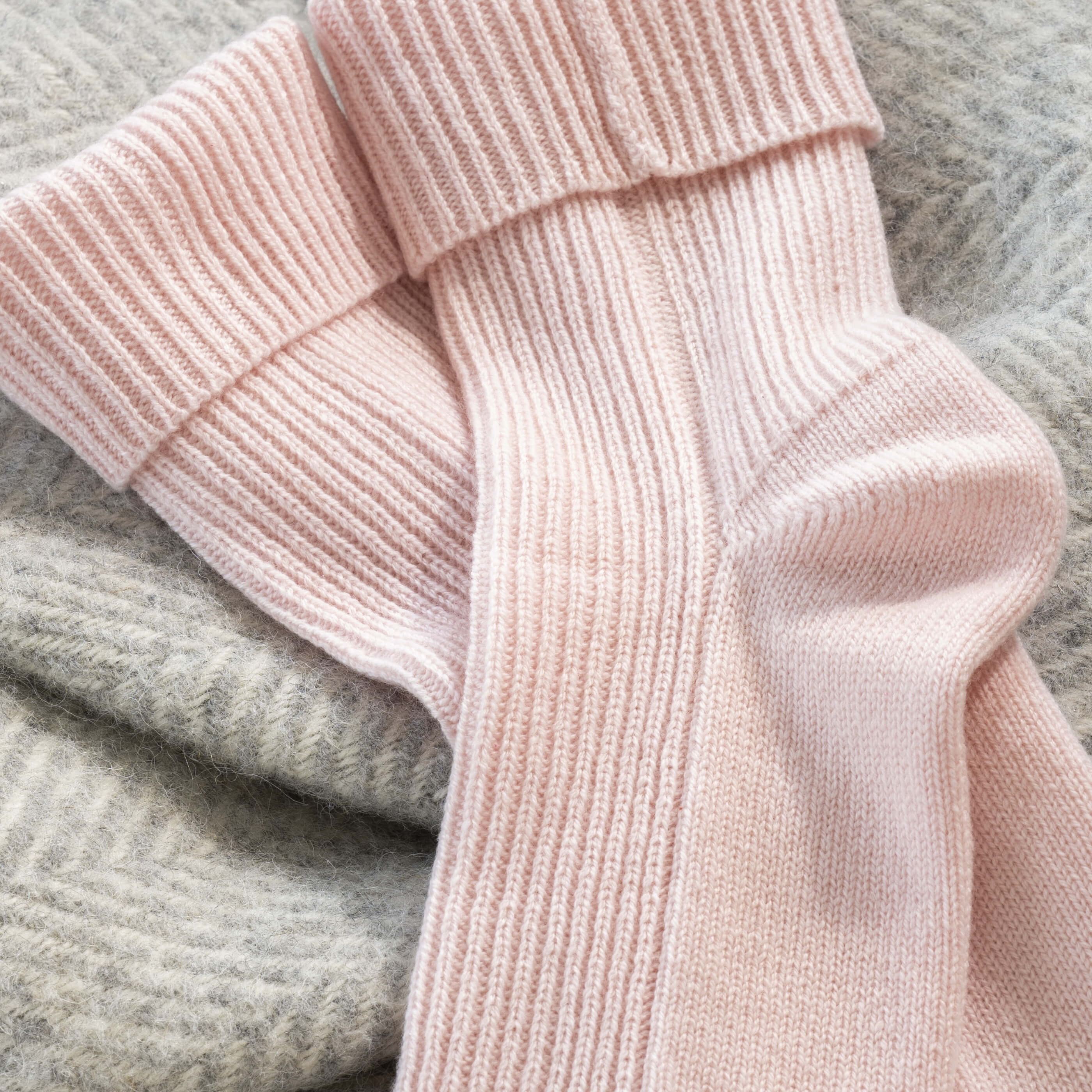 Blush Pink Supreme Cashmere Bed Socks - Image 4