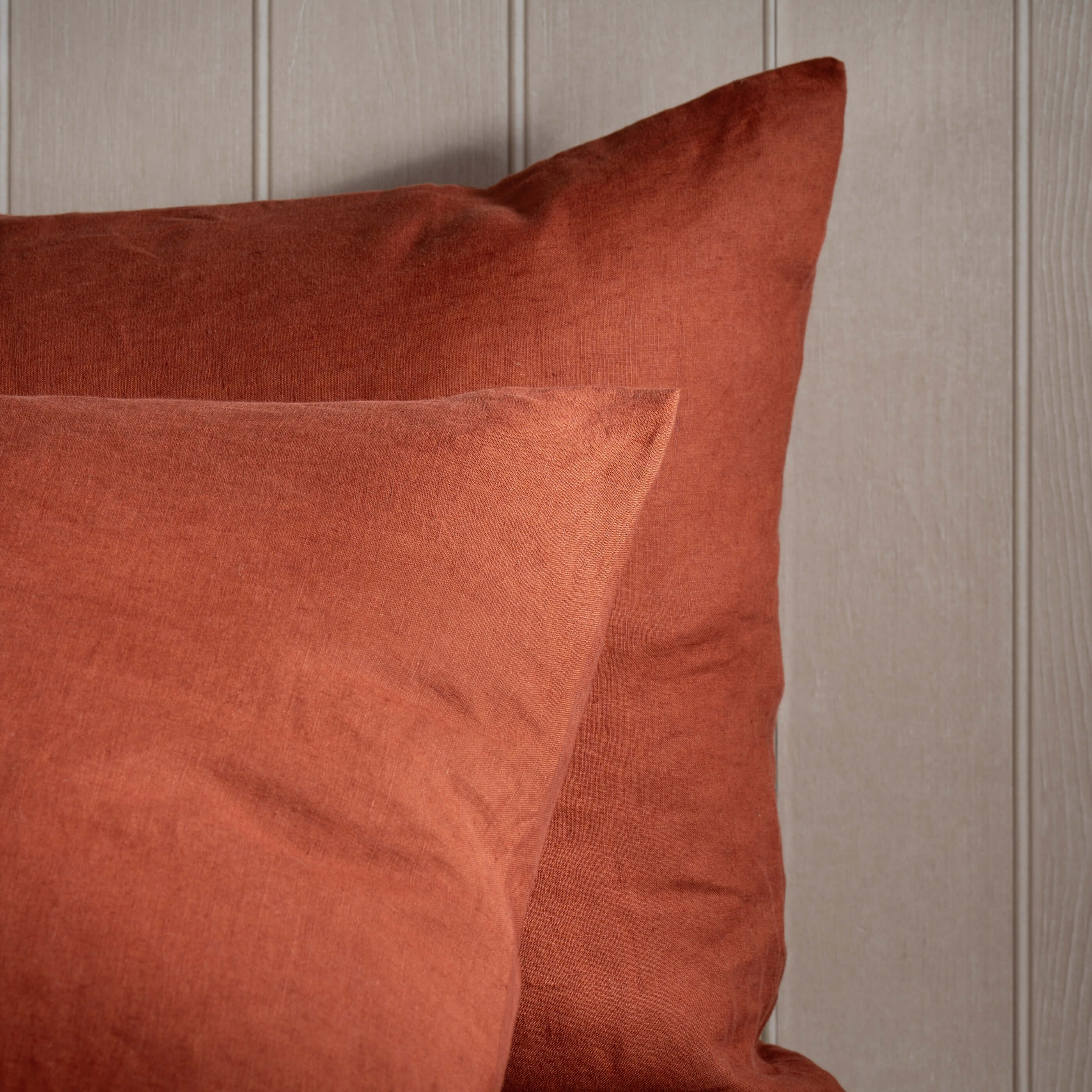Burnt Orange French Linen Duvet Cover - Image 5