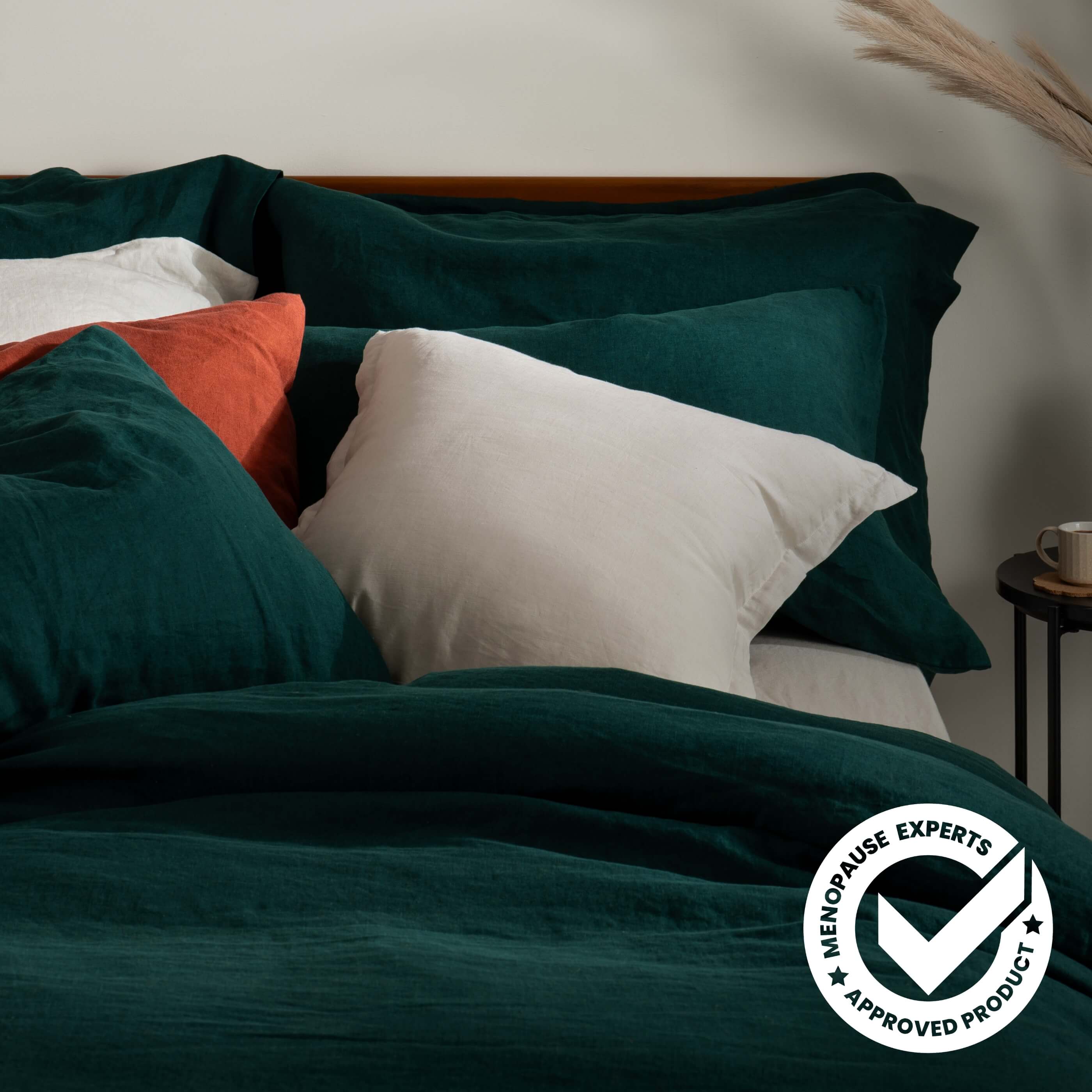 Dark Emerald French Linen 40cm Deep Fitted Sheets - Image 7