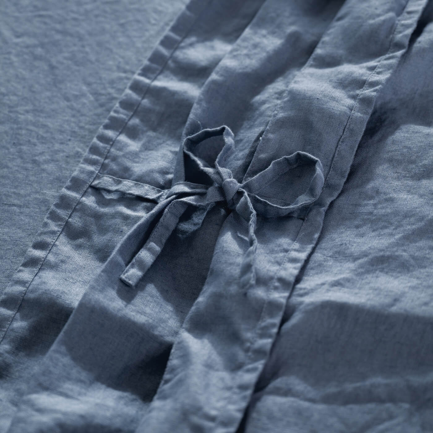 Denim Blue French Linen Pillowcases - Image 4