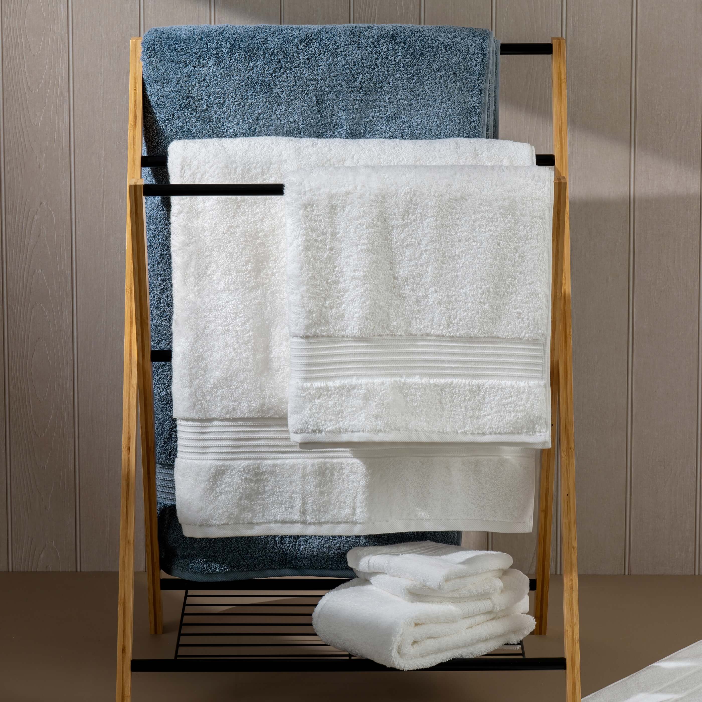 Dusky Blue Egyptian Cotton Towels - Image 7