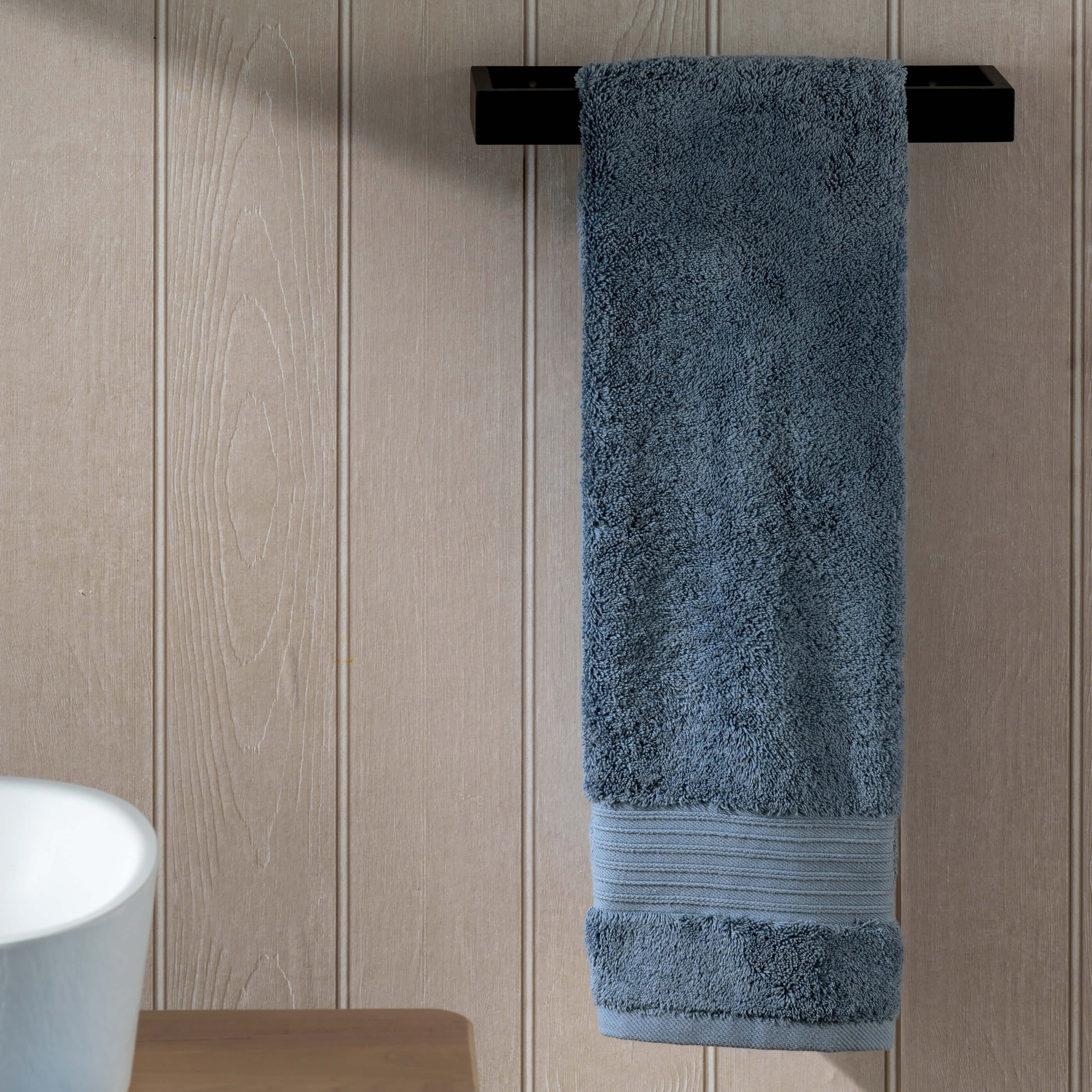 Dusky Blue Egyptian Cotton Towels - Image 4