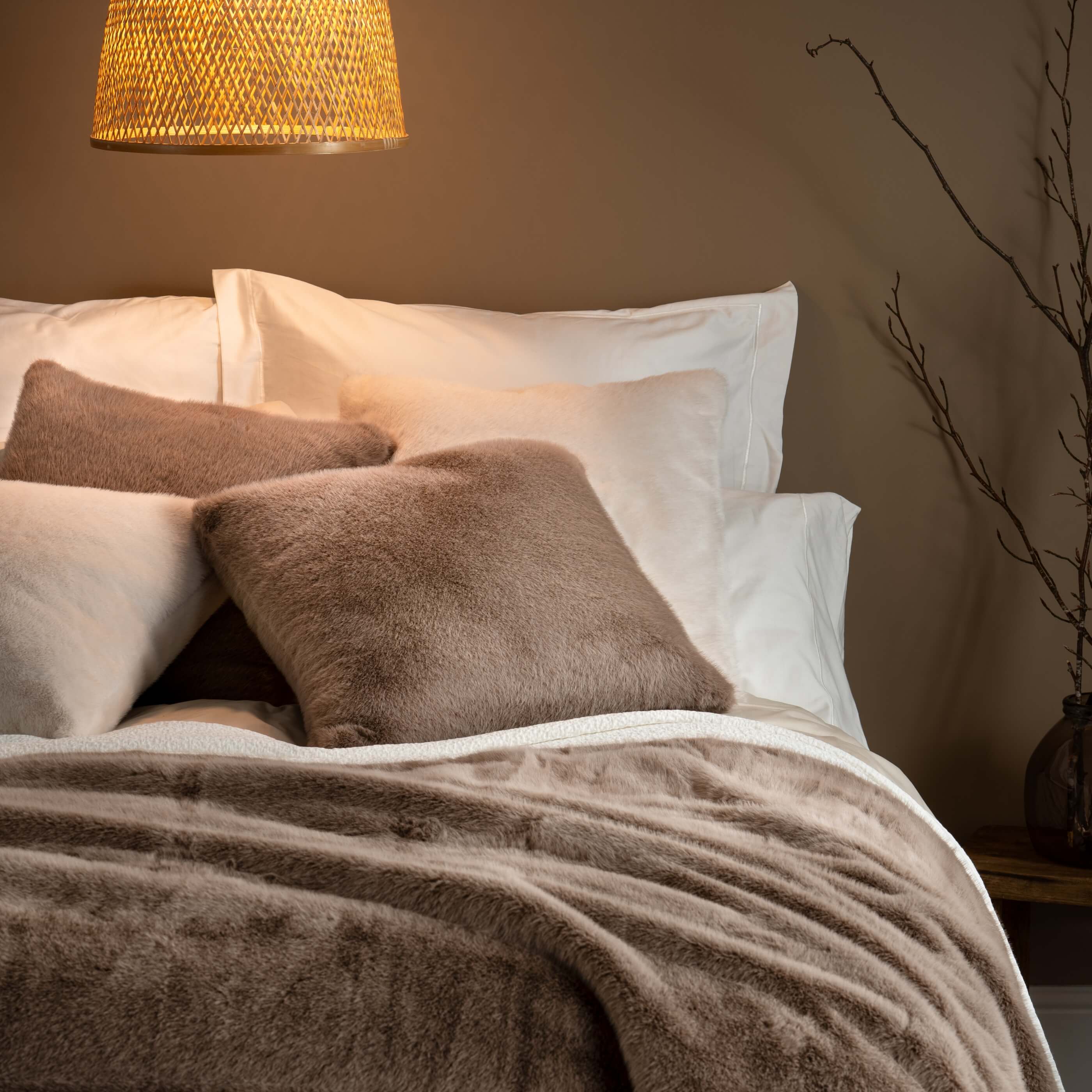 Fawn Faux Fur Throw - Image 3
