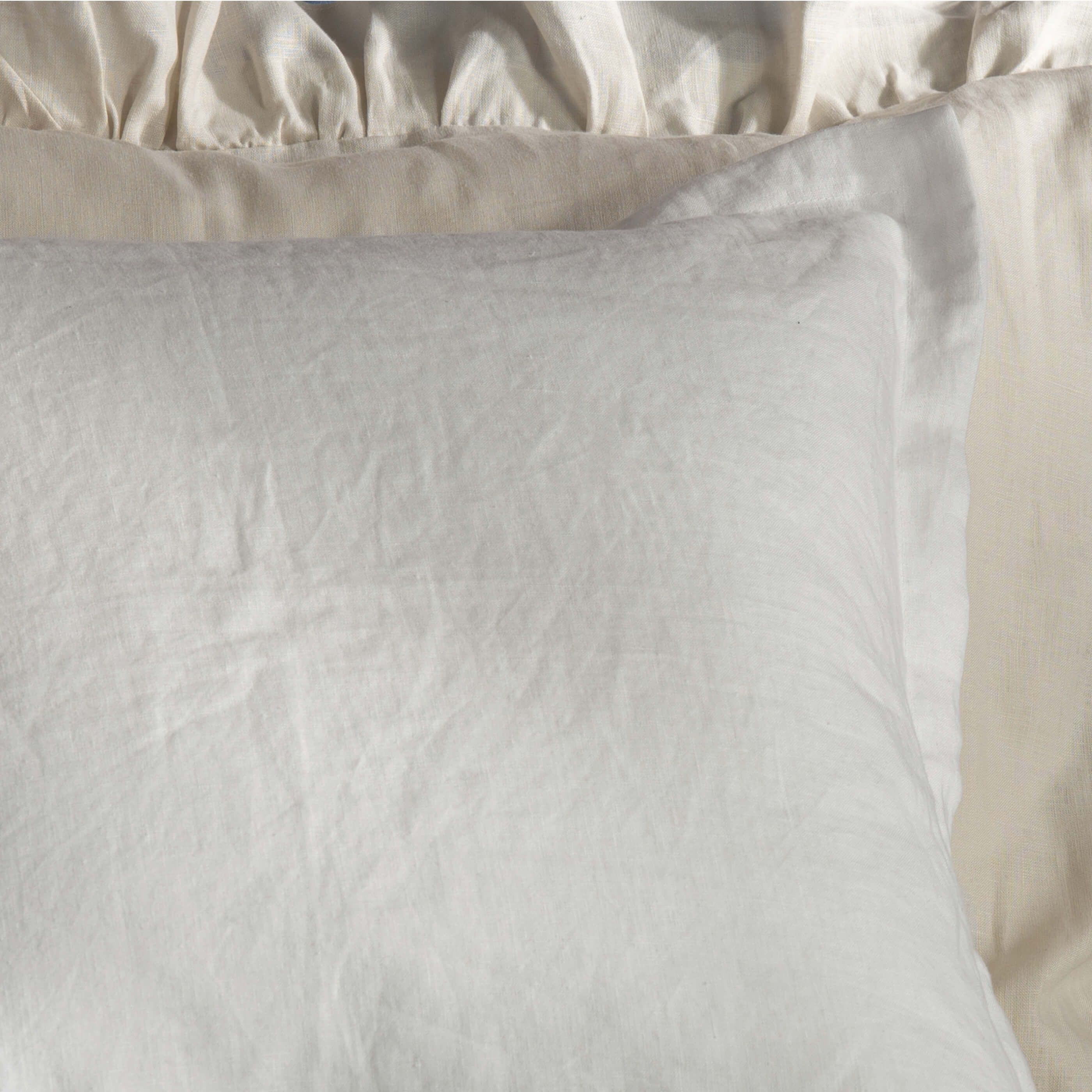 White French Linen Medium Square Cushion Cover - Image 2