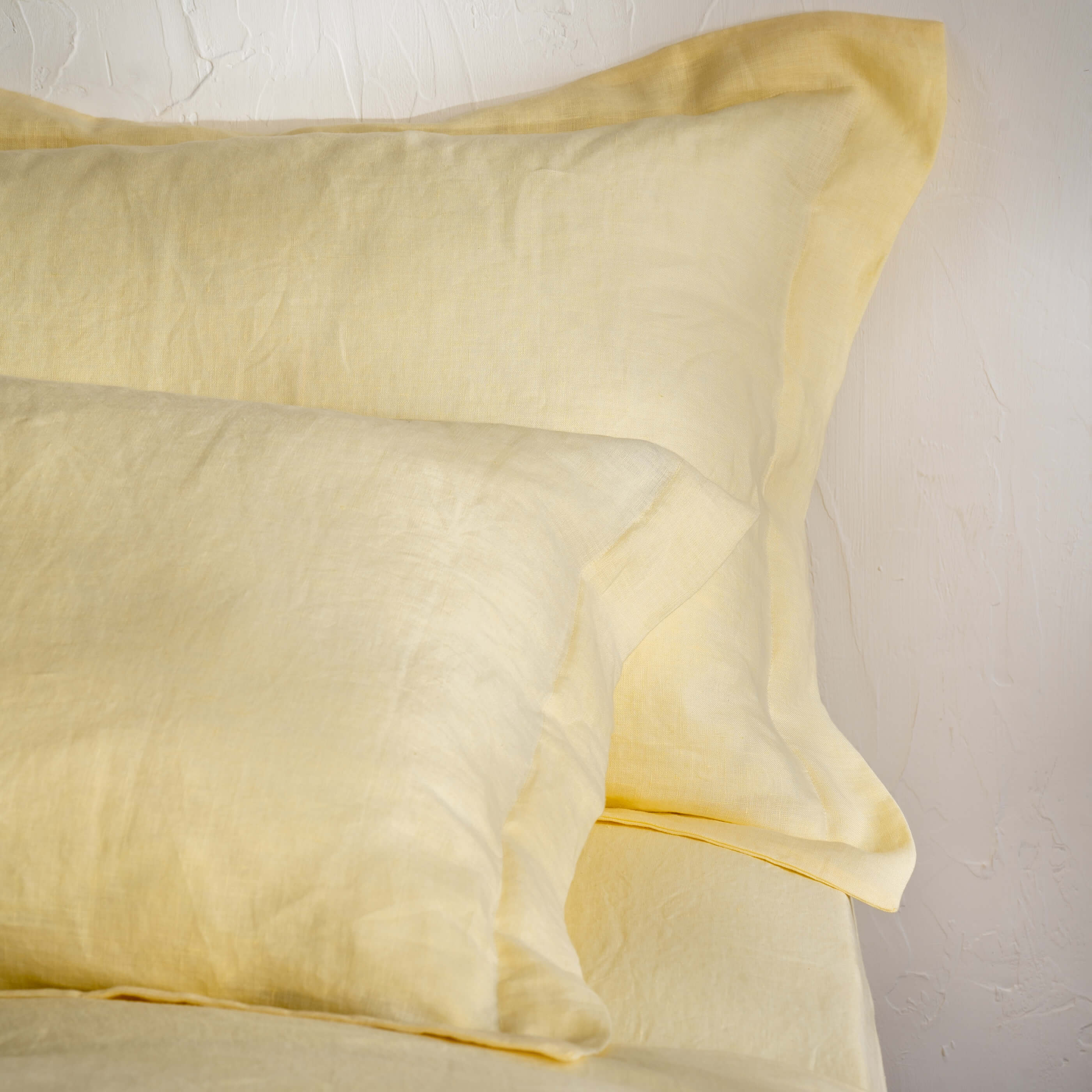 Lemon Yellow French Linen 40cm Deep Fitted Sheets - Image 5