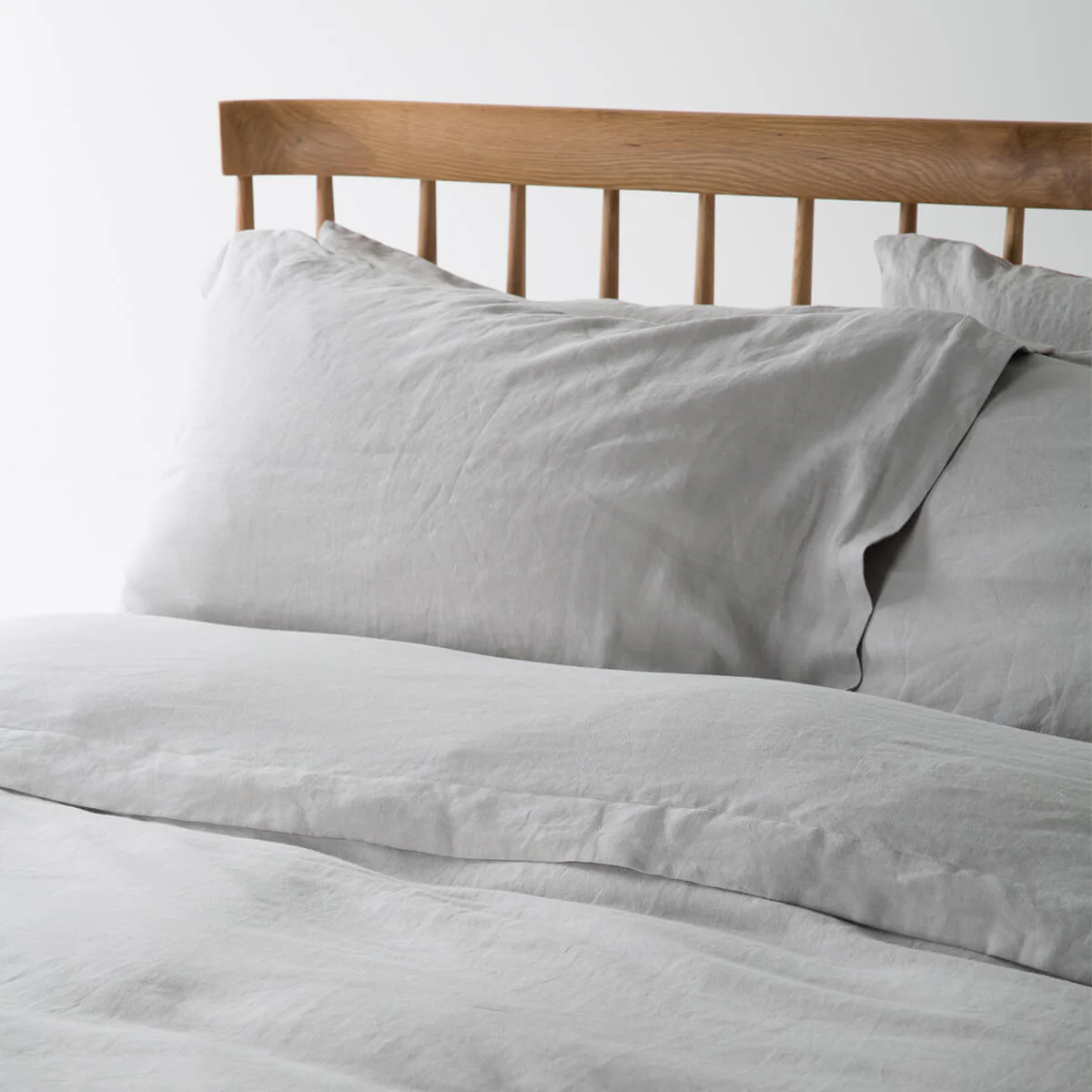 Light Grey French Linen Bed Set - Image 13