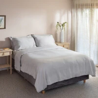 Light Grey French Linen Bed Set - Image 15