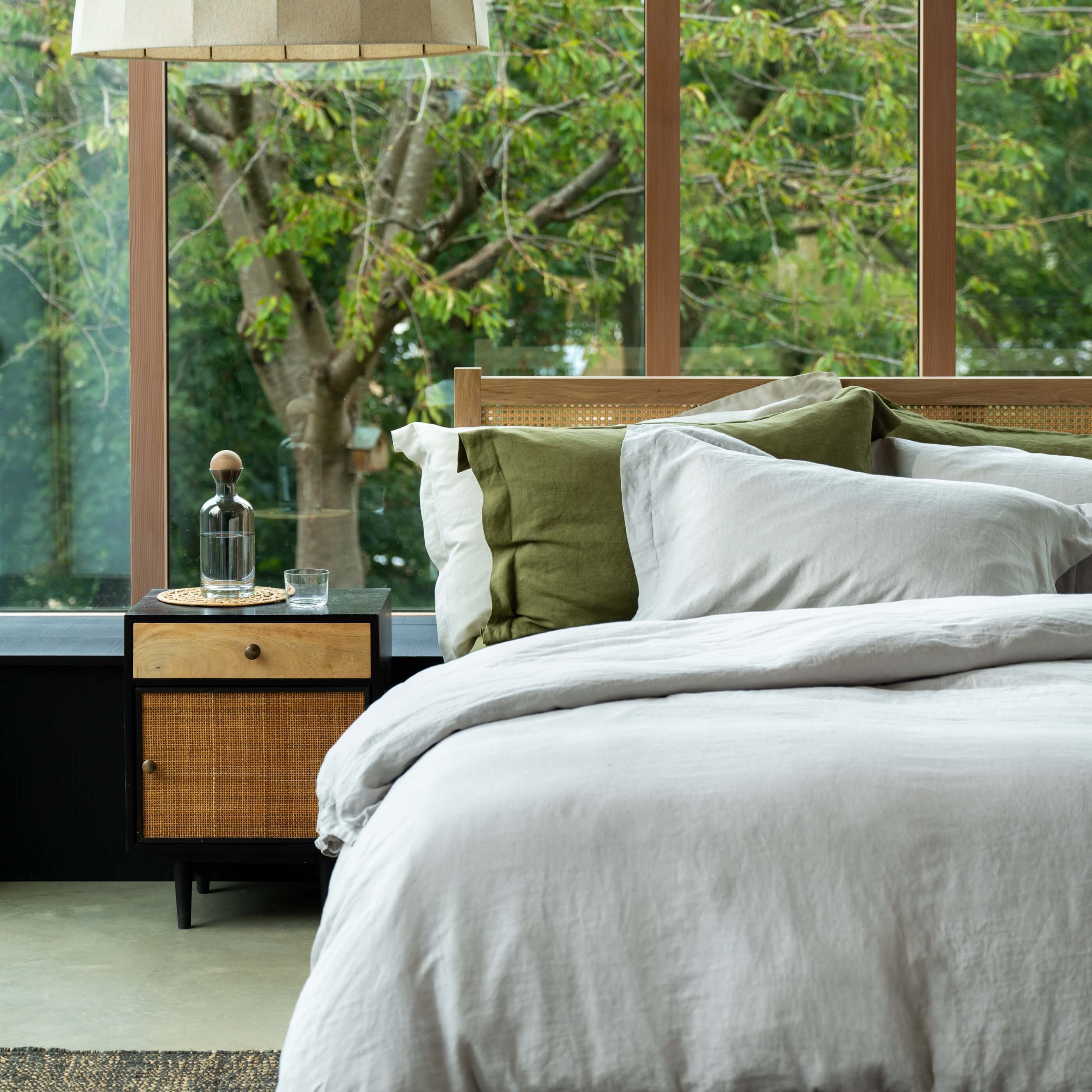 Light Grey French Linen Bedding And Bed Sheets - Image 3