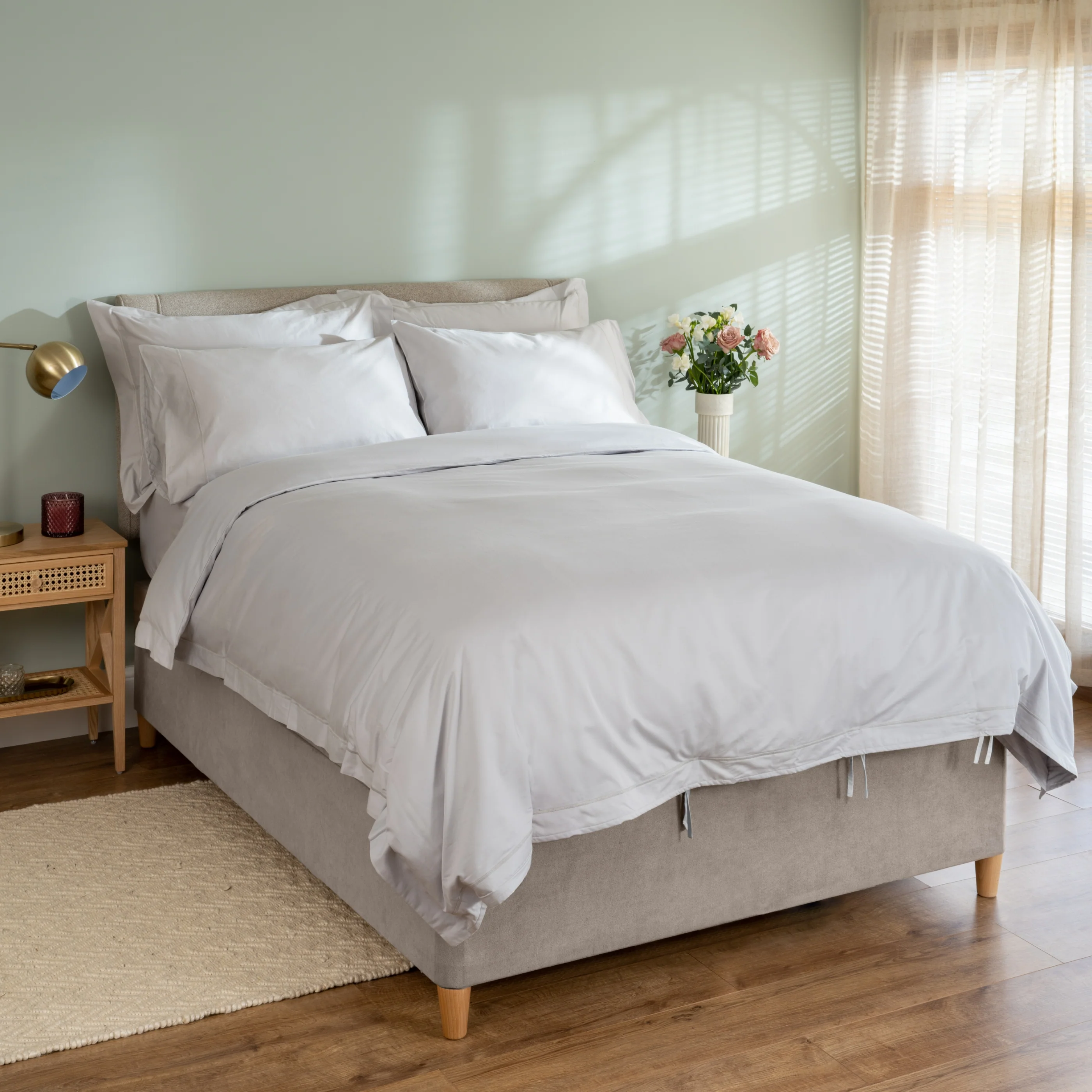 Light Grey 600 Thread Count Egyptian Cotton Bed Set - Image 7