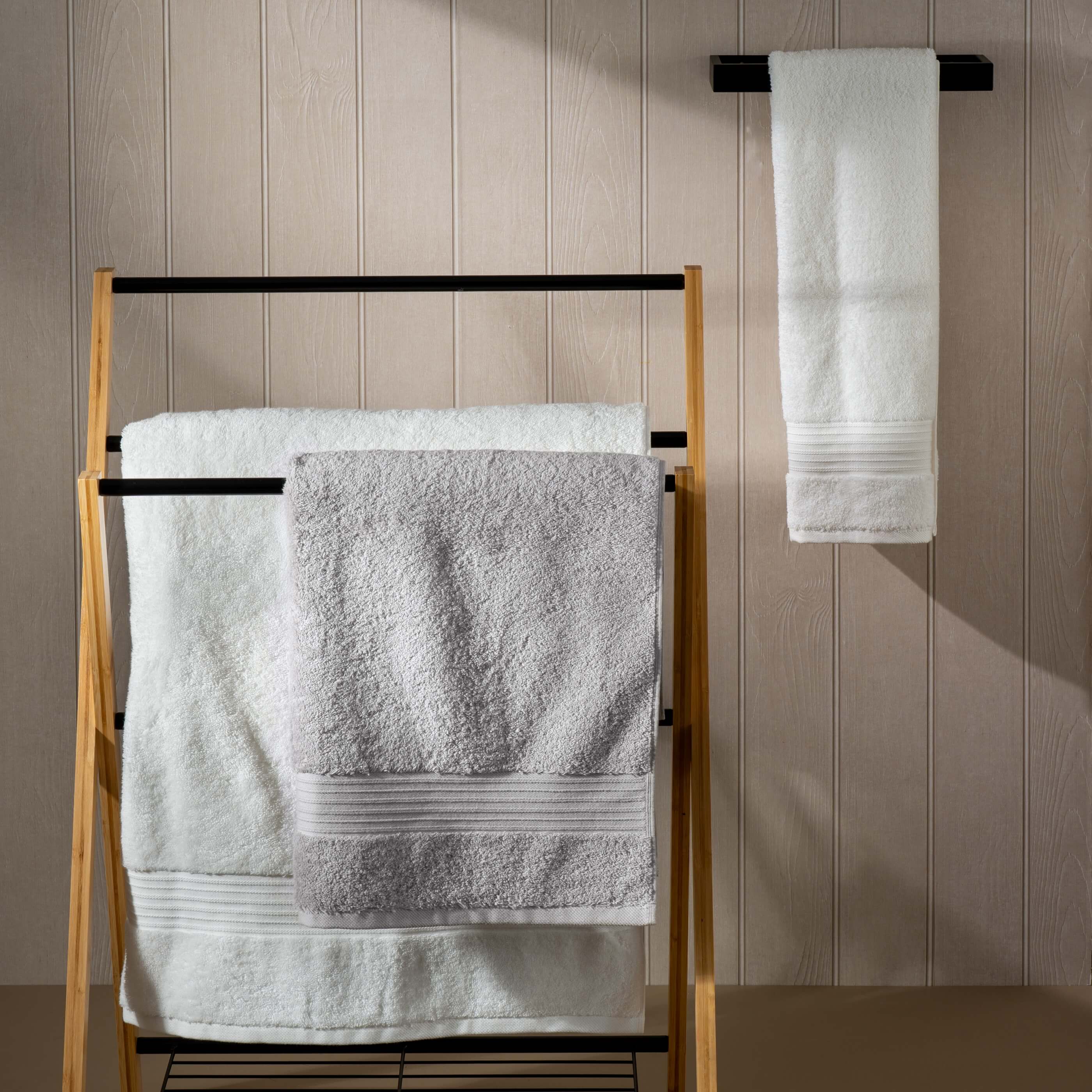 Light Grey Egyptian Cotton Bath Towels - Image 2