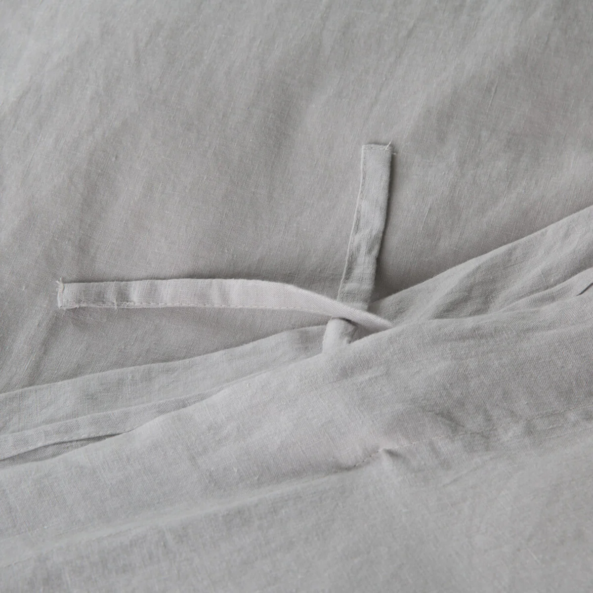 Light Grey French Linen Duvet Cover - Image 7