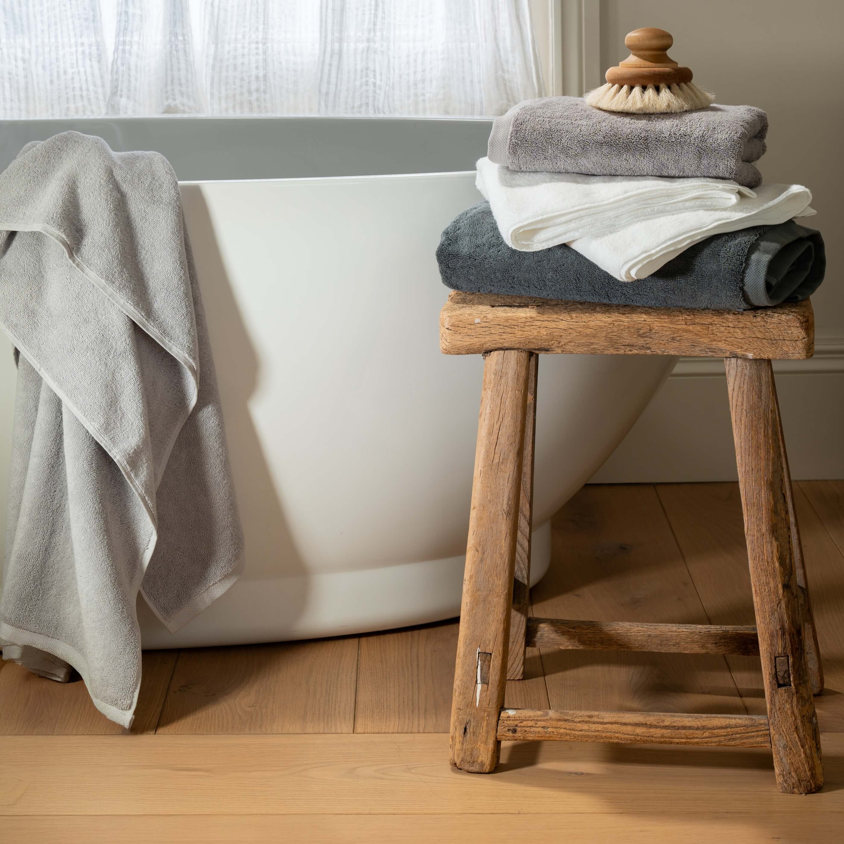 Light Grey Supima Cotton Towels - Image 3