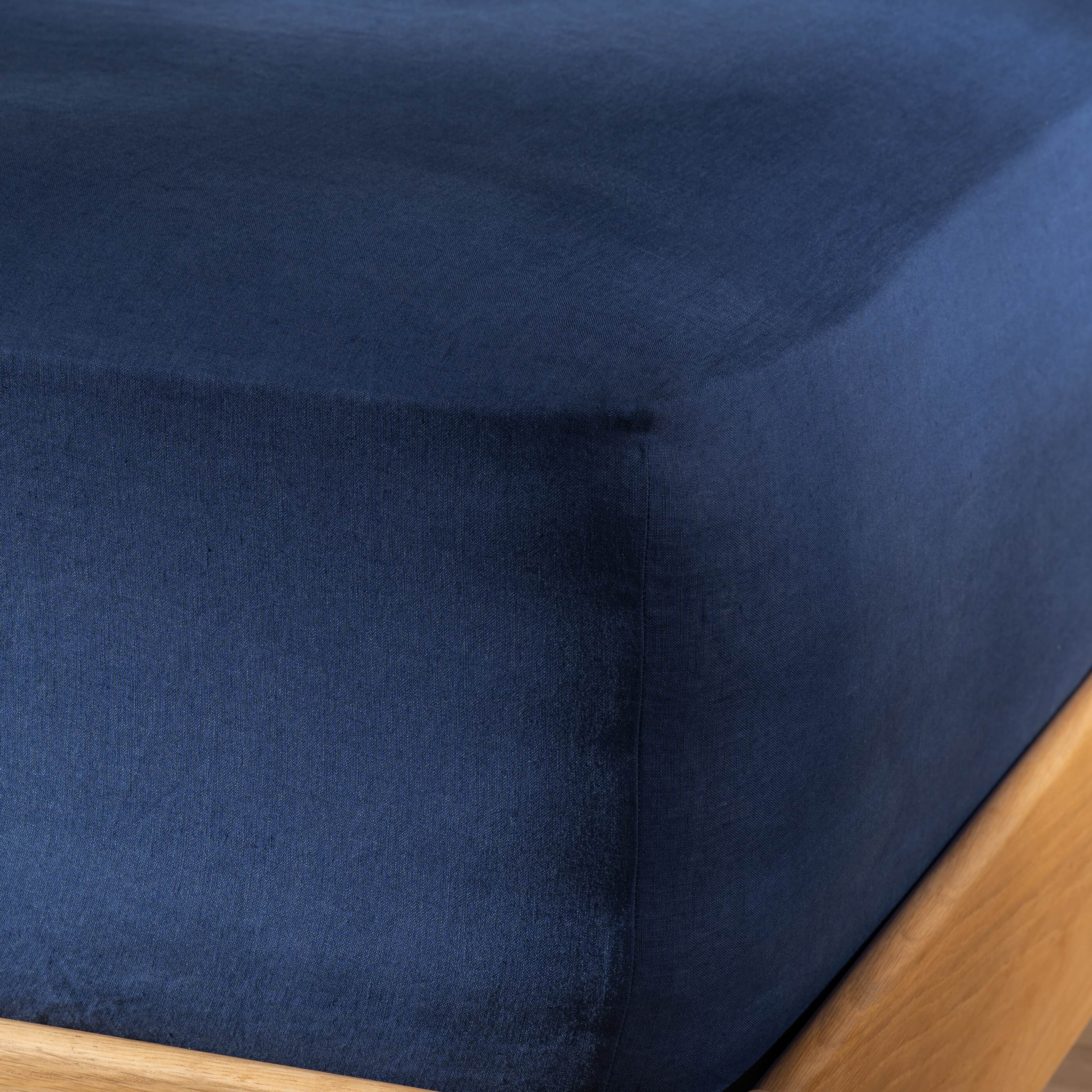 Mediterranean Blue French Linen Bedding and Bed Sheets - Image 7