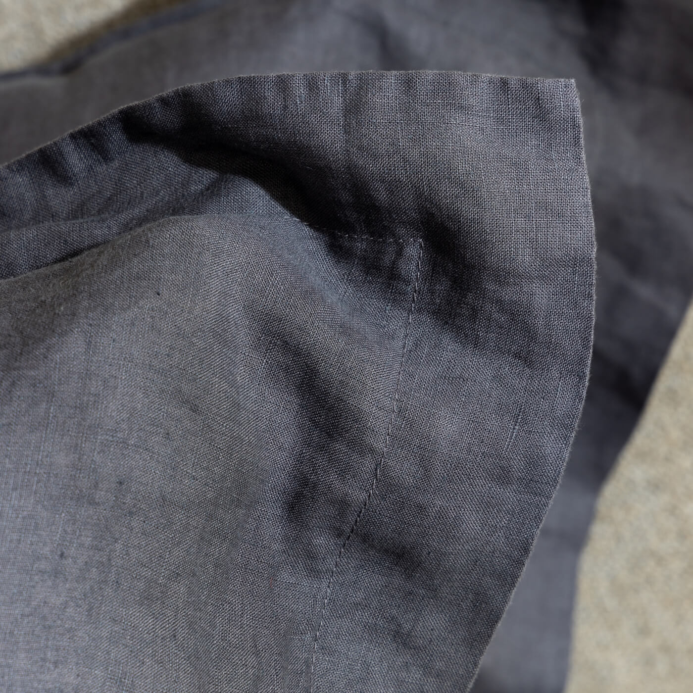 Midnight Grey French Linen Bedding And Bed Sheets - Image 5