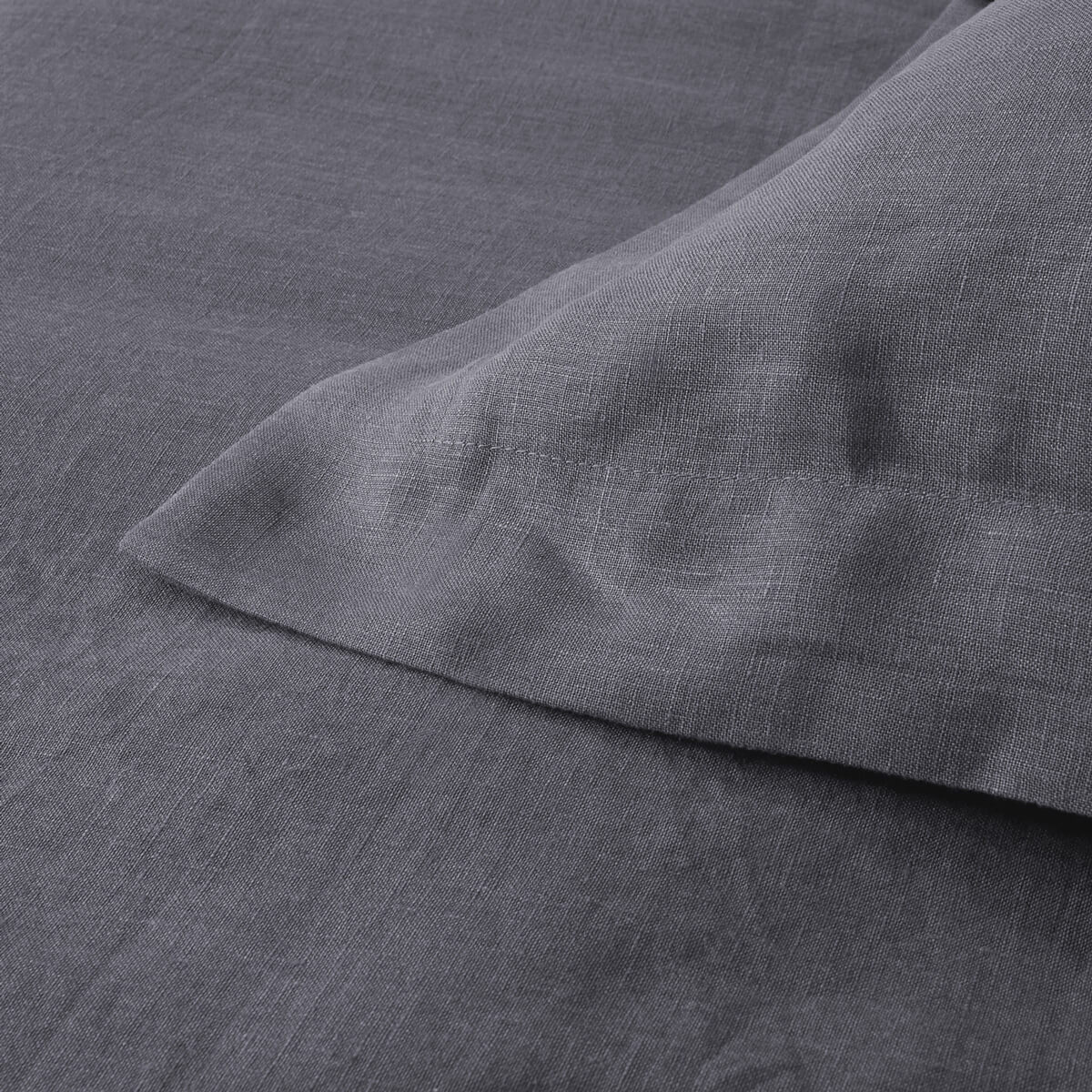 Midnight Grey French Linen Pillowcases - Image 6