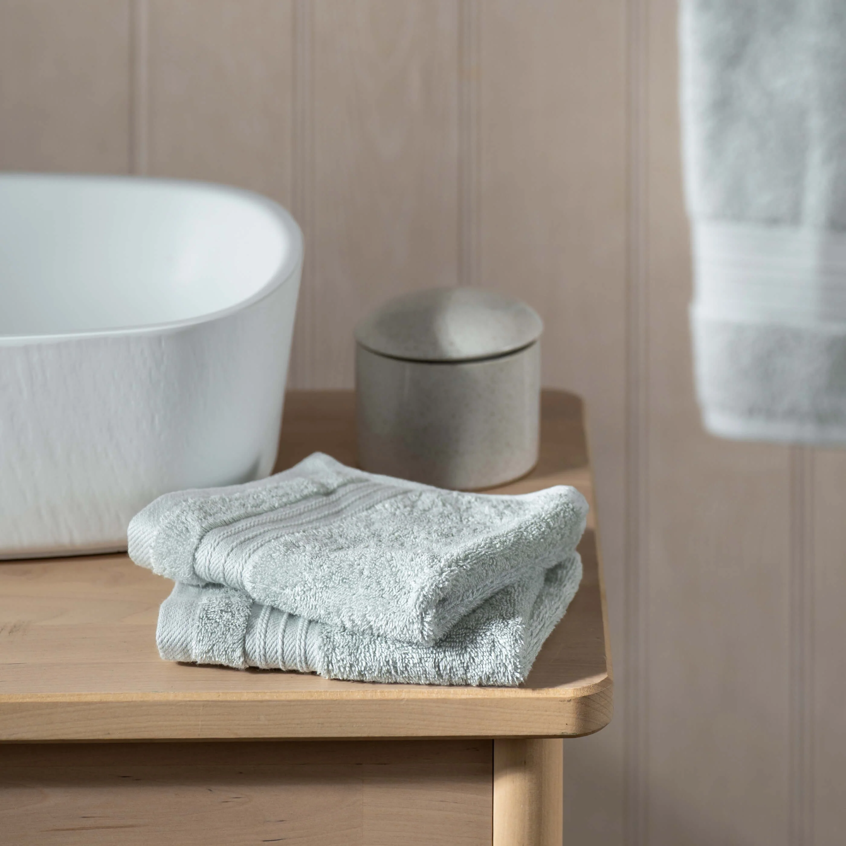 Mineral Blue Egyptian Cotton Towels - Image 3