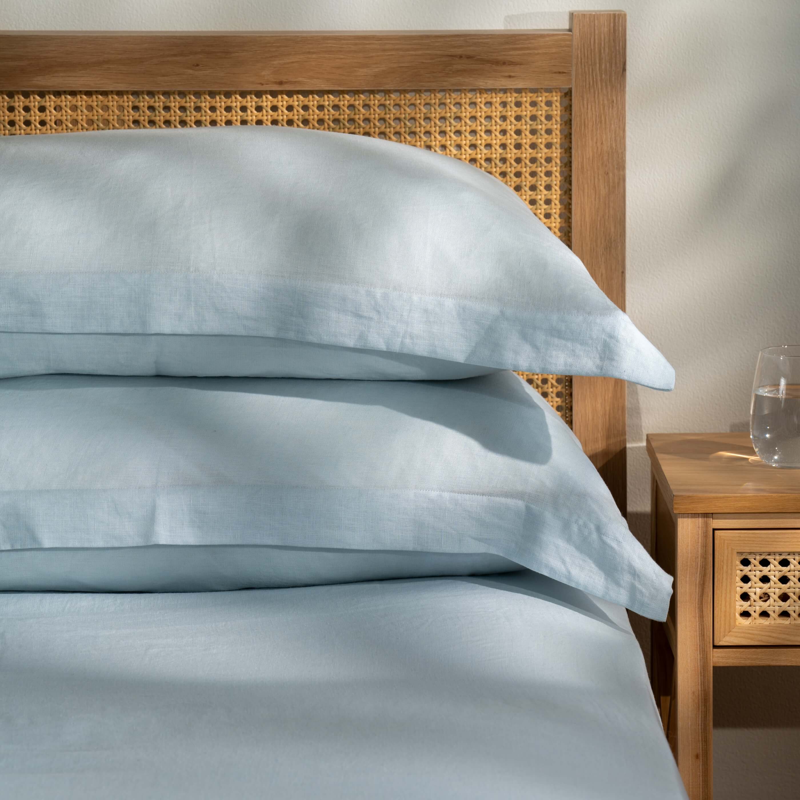 Mineral Blue French Linen 40cm Deep Fitted Sheets - Image 5