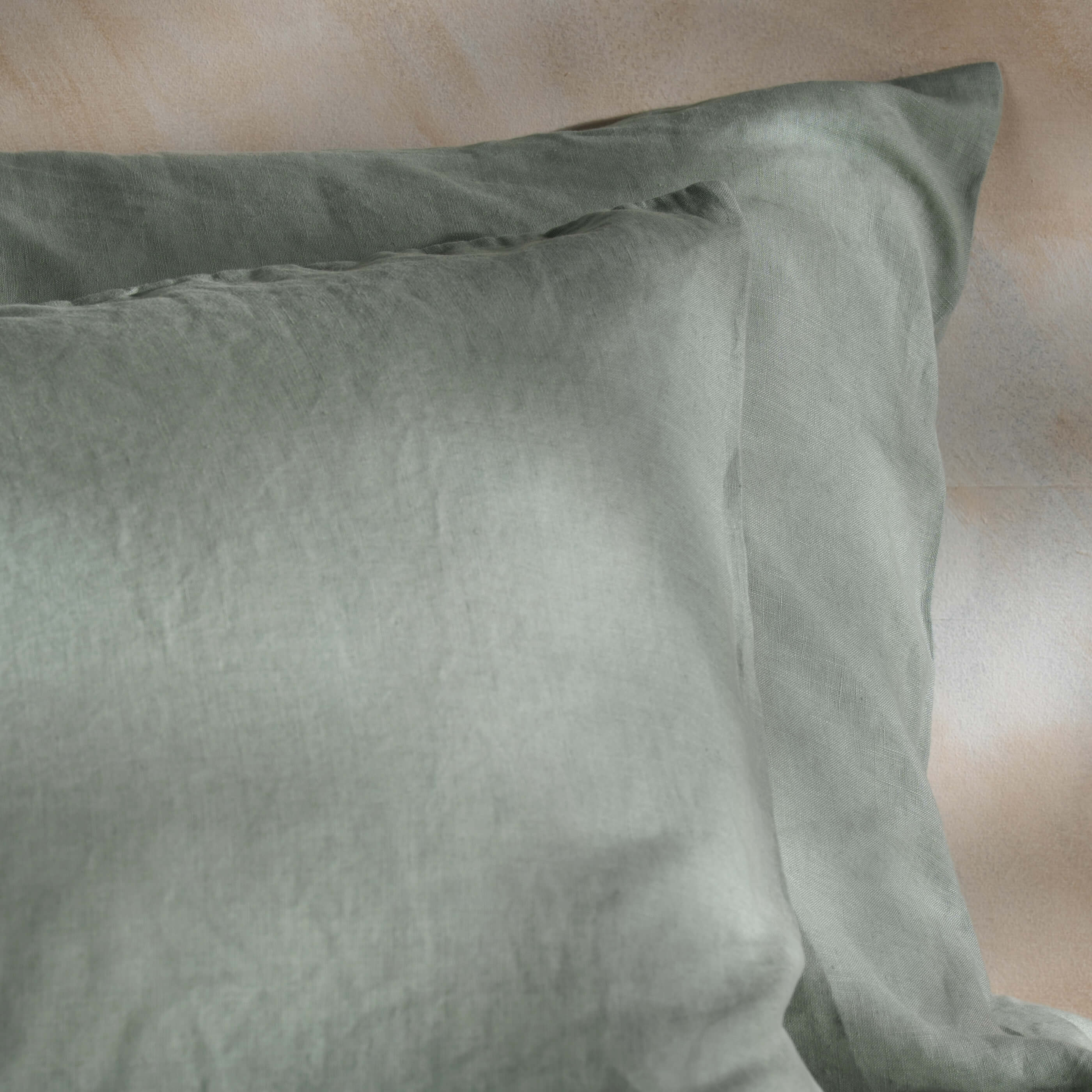Misty Green French Linen Bedding and Bed Sheets - Image 3