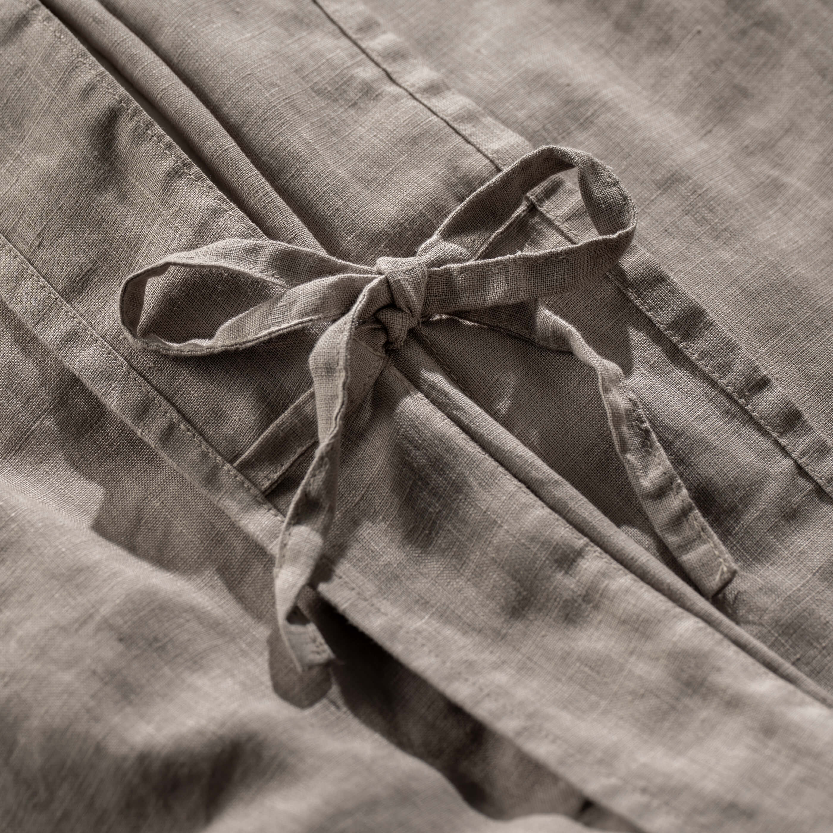 Mocha French Linen Duvet Cover - Image 3