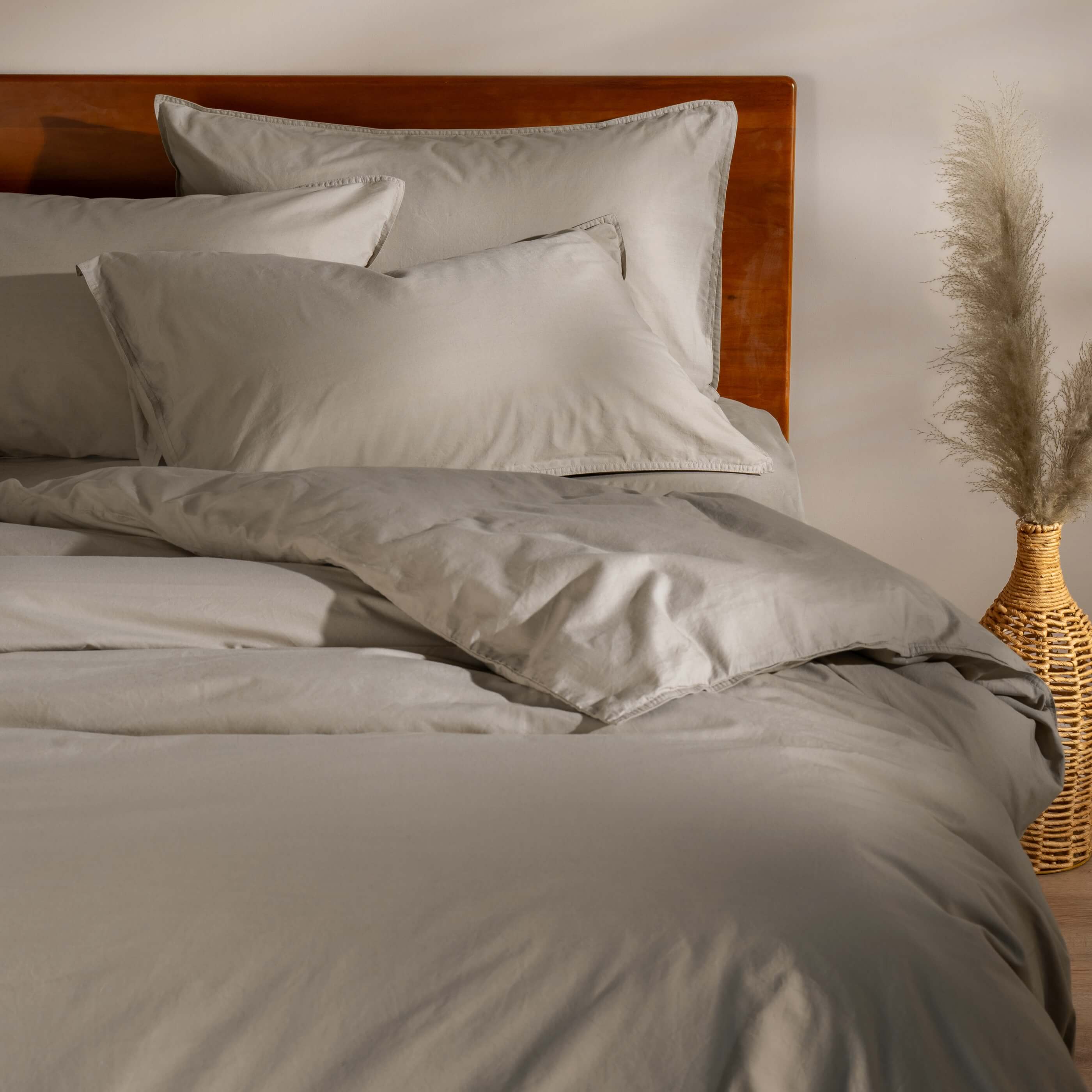 Mocha Stonewashed Cotton Duvet Sets - Image 3
