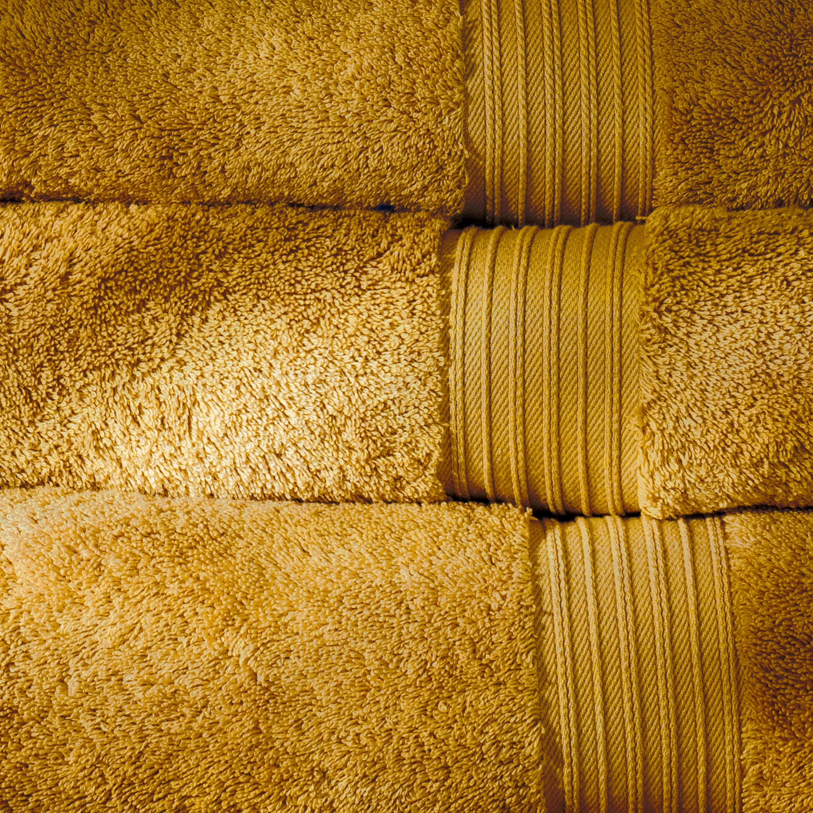 Mustard Yellow Egyptian Cotton Hand Towel - Image 3