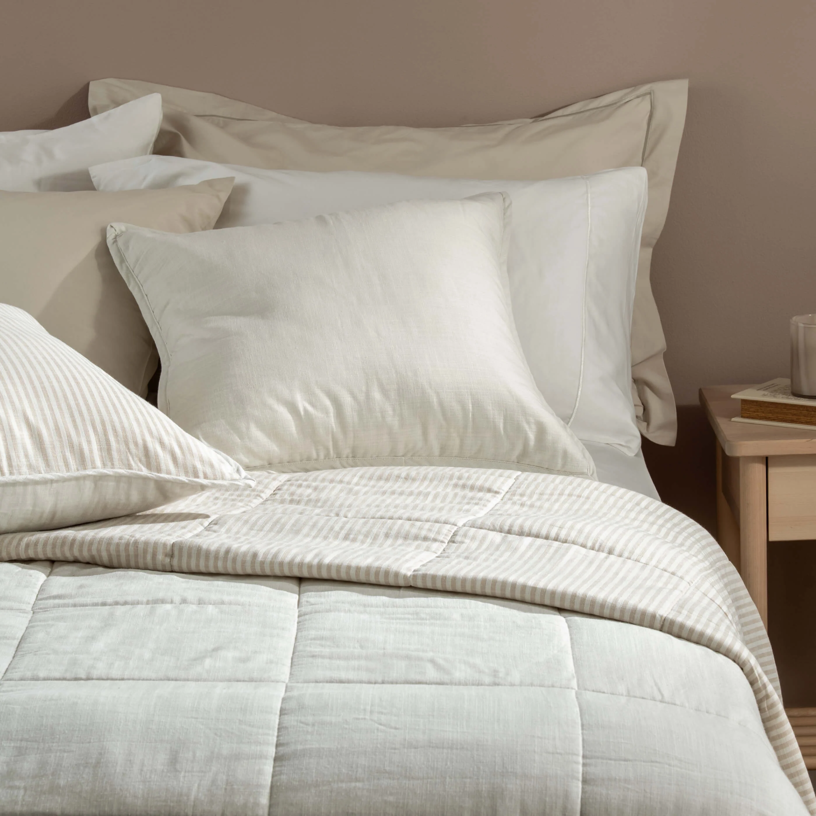 Natural Linen Look Bedspread - Image 4