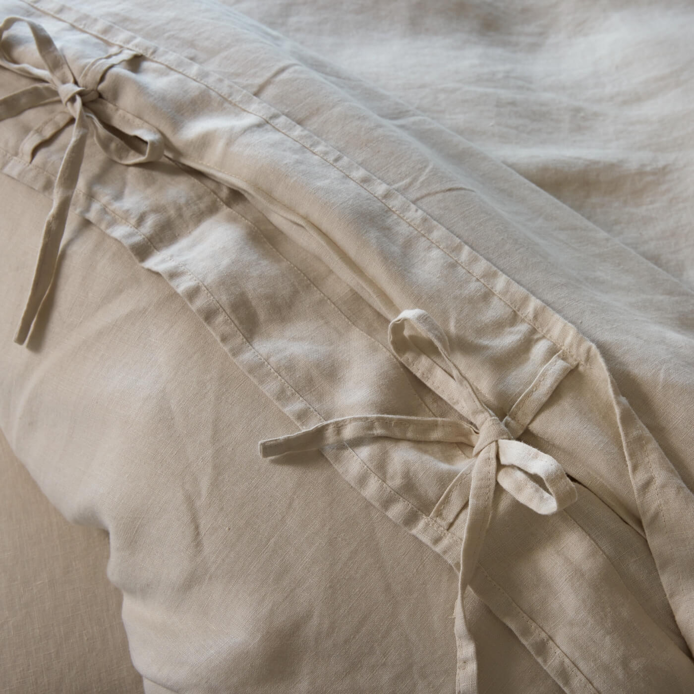 Natural French Linen Flat Sheet - Image 3