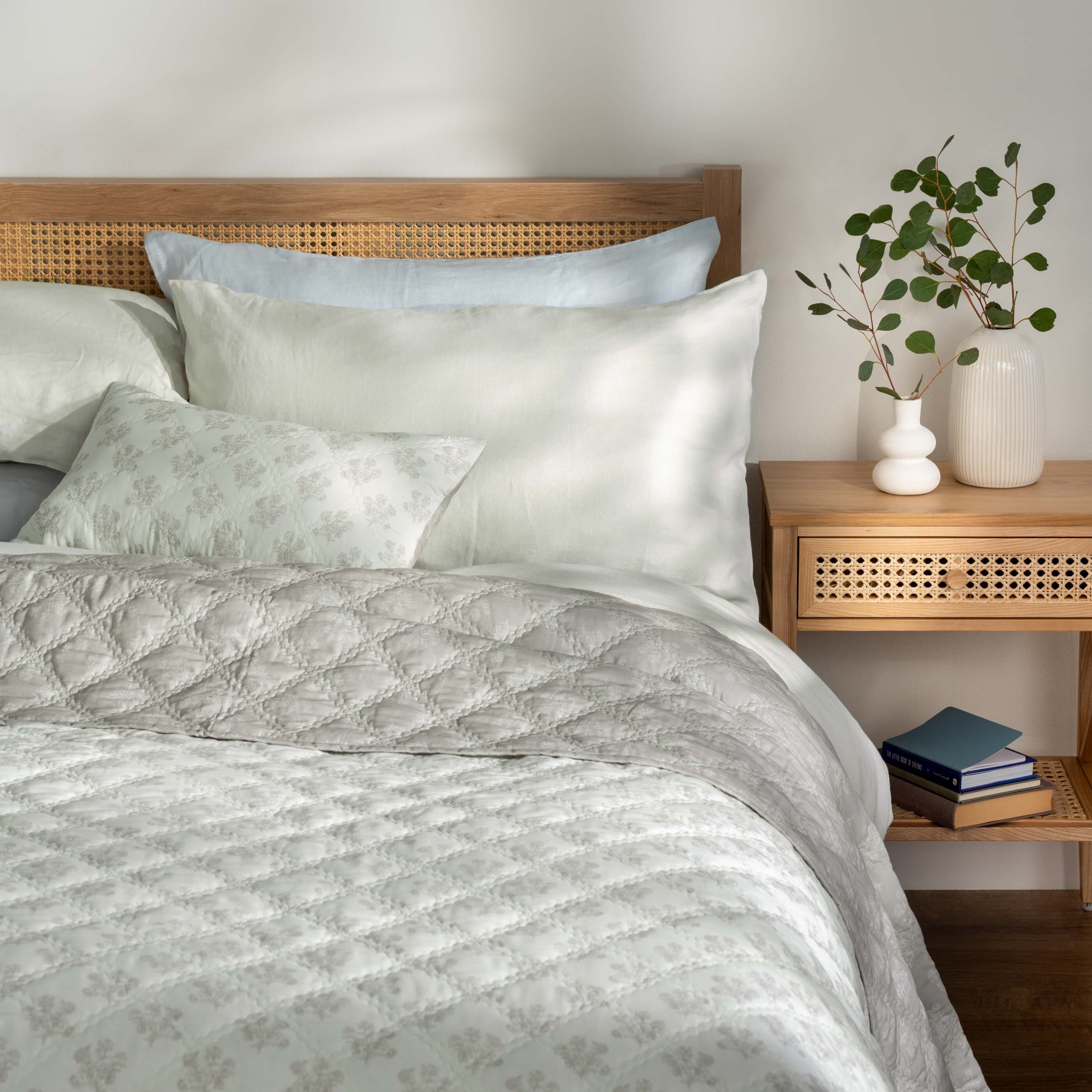 Natural Reversible Floral Print Bedspreads - Image 6