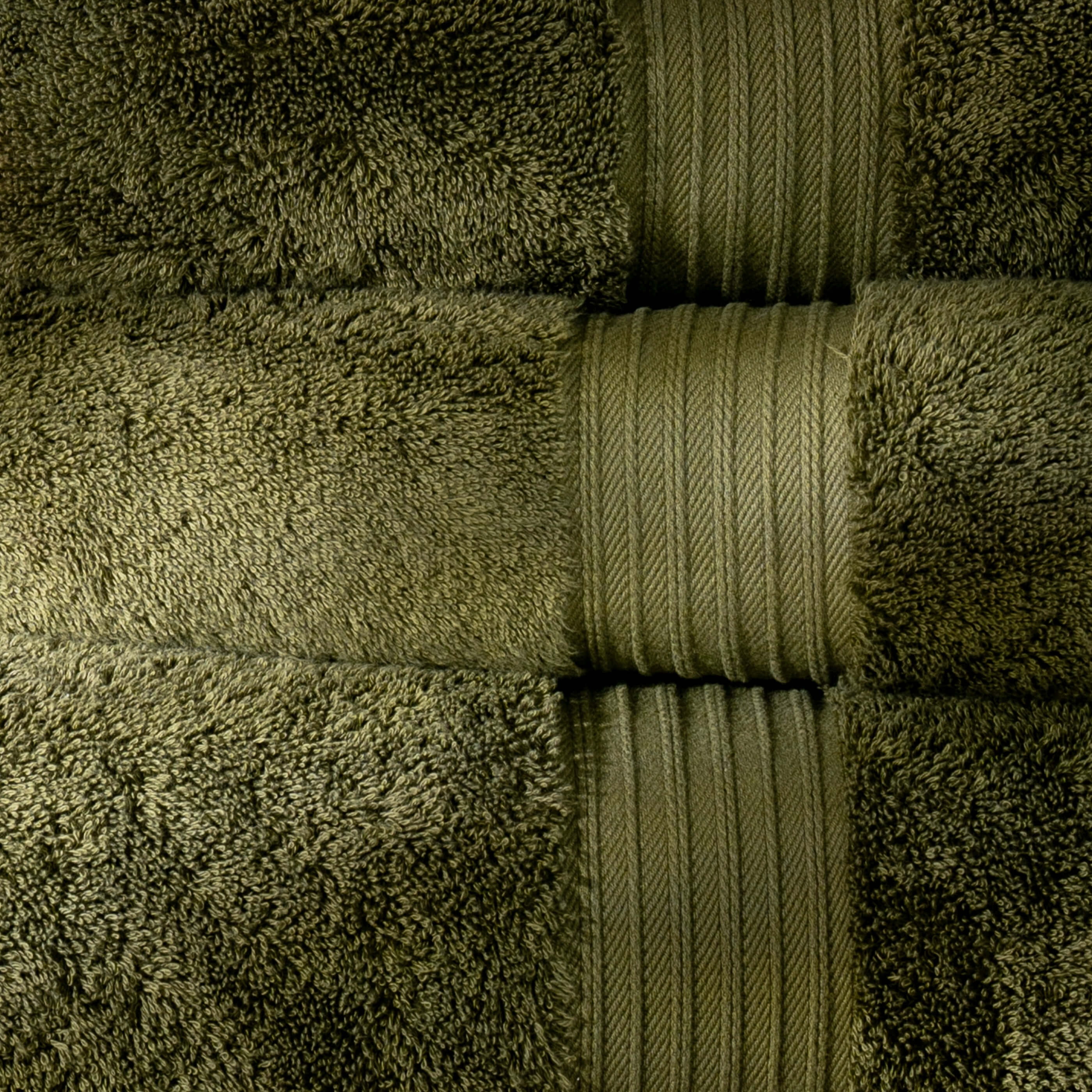 Olive Green Egyptian Cotton Hand Towels - Image 3