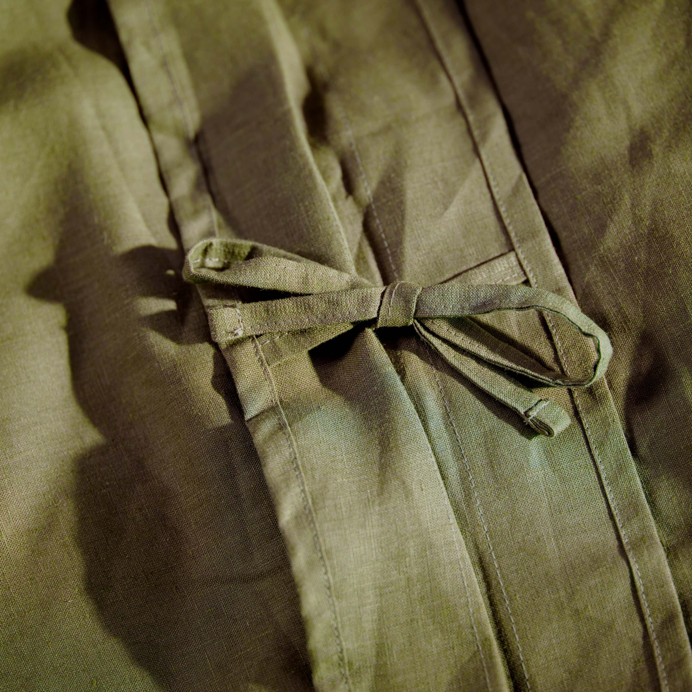 Olive Green French Linen 40cm Deep Fitted Sheets - Image 6