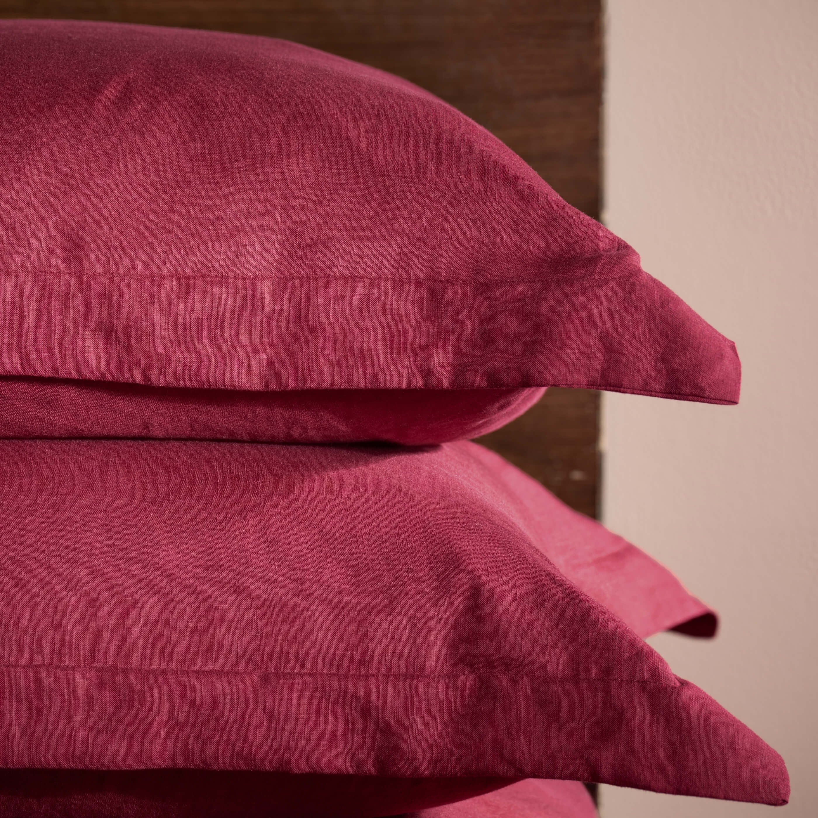 Raspberry French Linen Pillowcases - Image 5