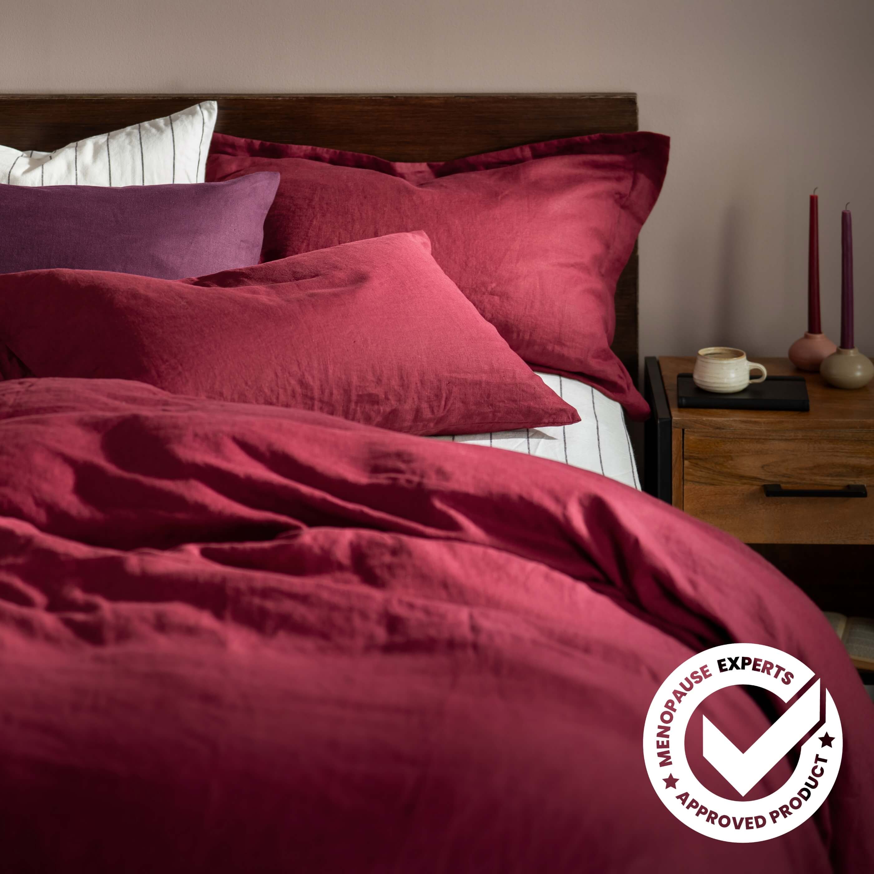 Raspberry French Linen 40cm Deep Fitted Sheets - Image 6