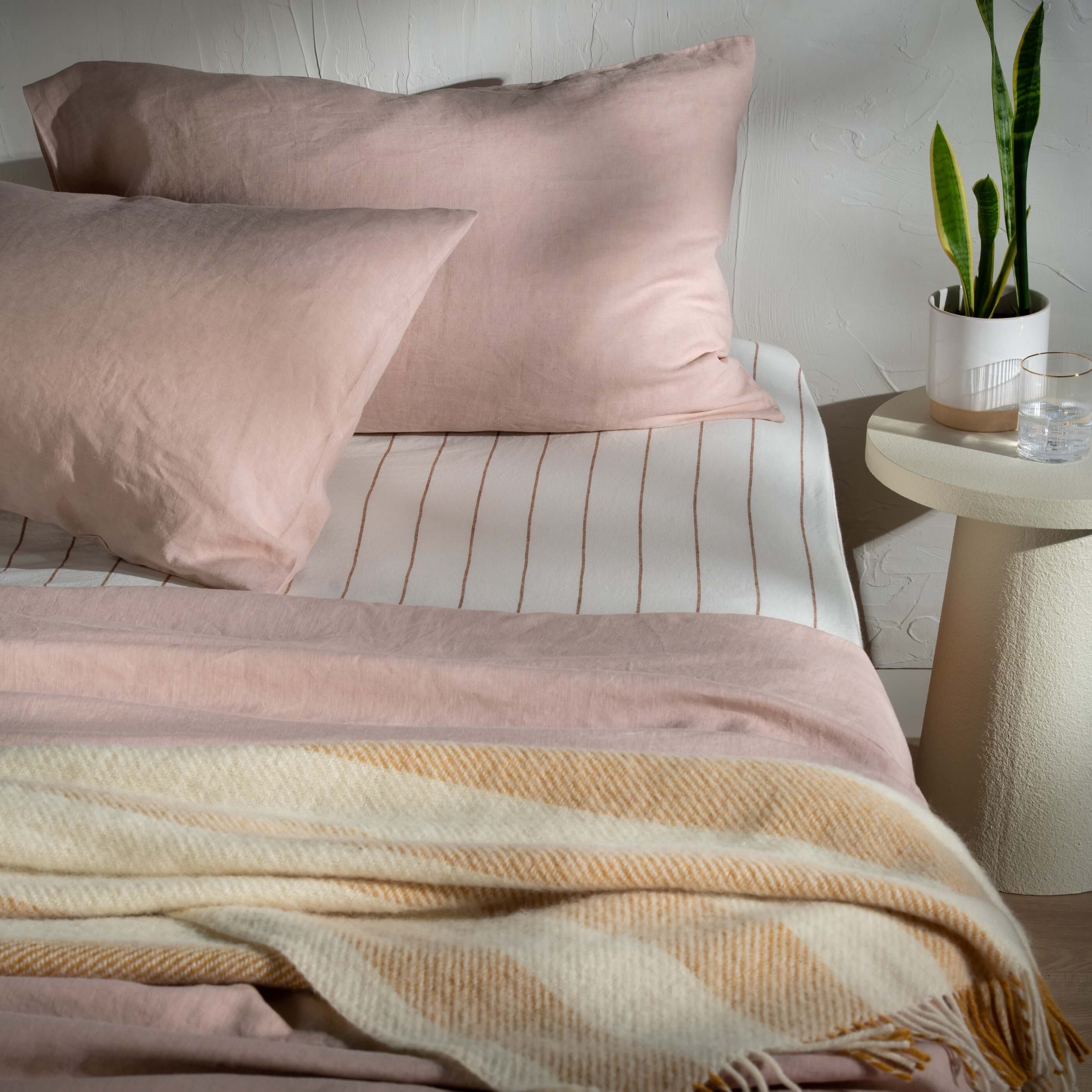 Soft Pink French Linen Pillowcases - Image 4