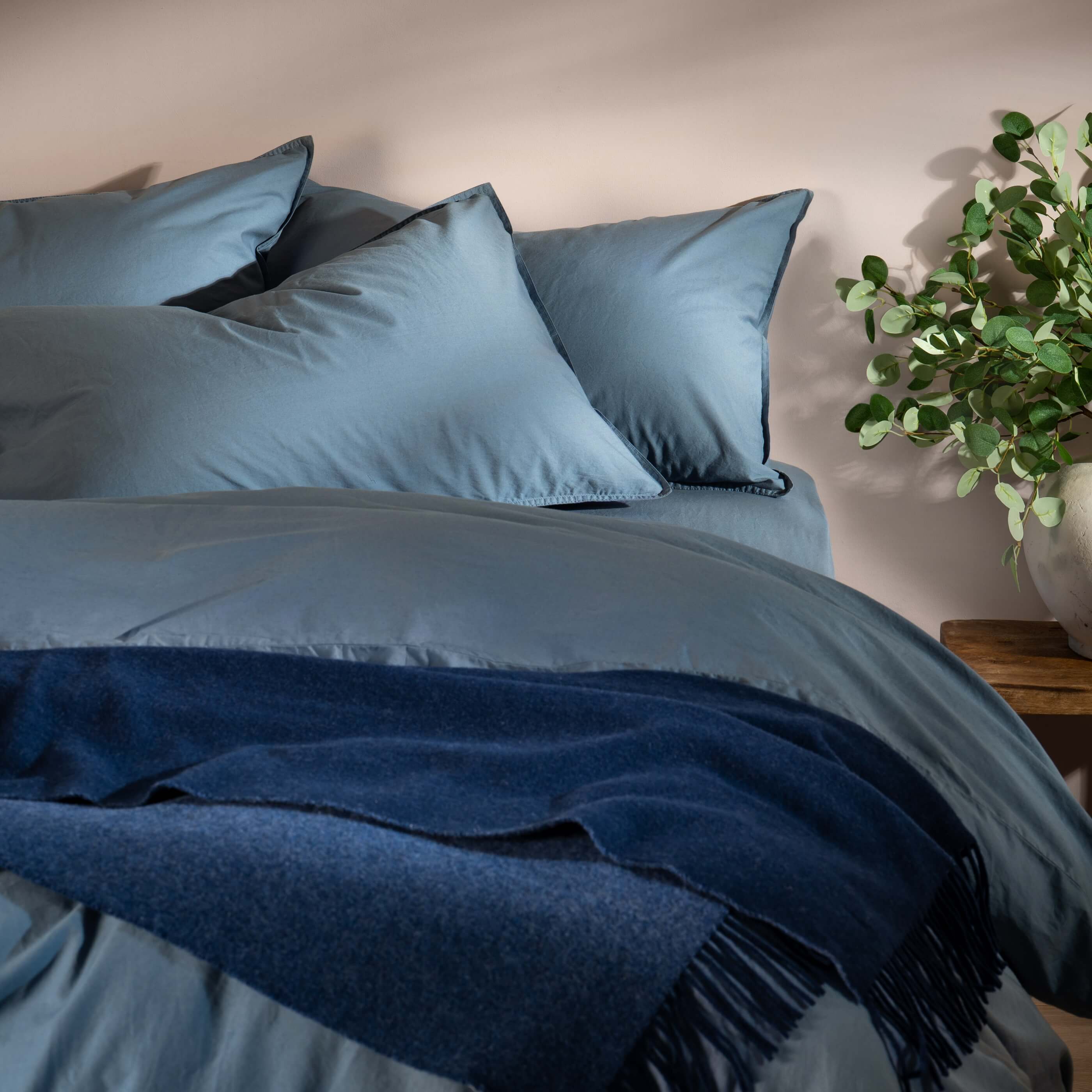 Storm Blue Stonewashed Cotton Duvet Sets - Image 3