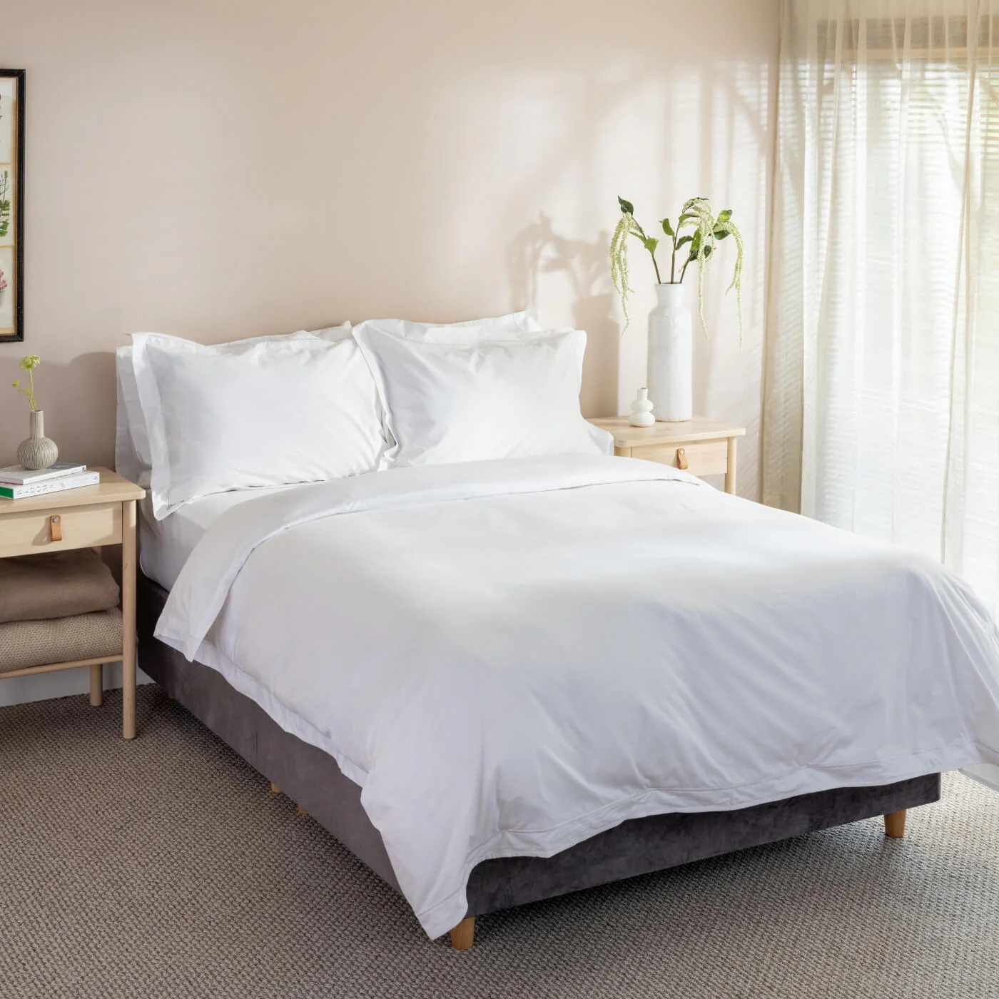 White 400 Thread Count Egyptian Cotton 30cm Standard Fitted Sheets - Image 8