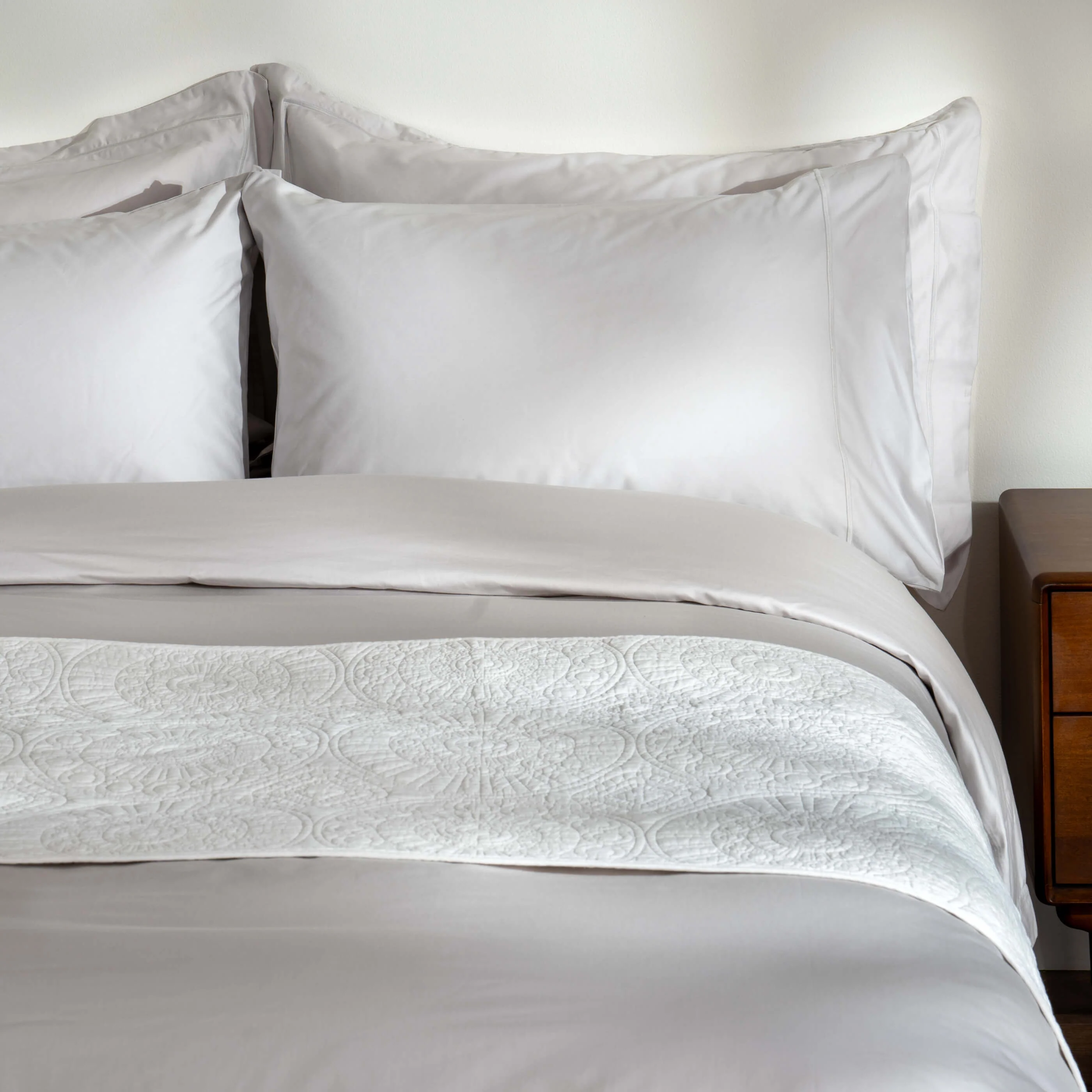White Cotton Quilted Bedspread - Image 6