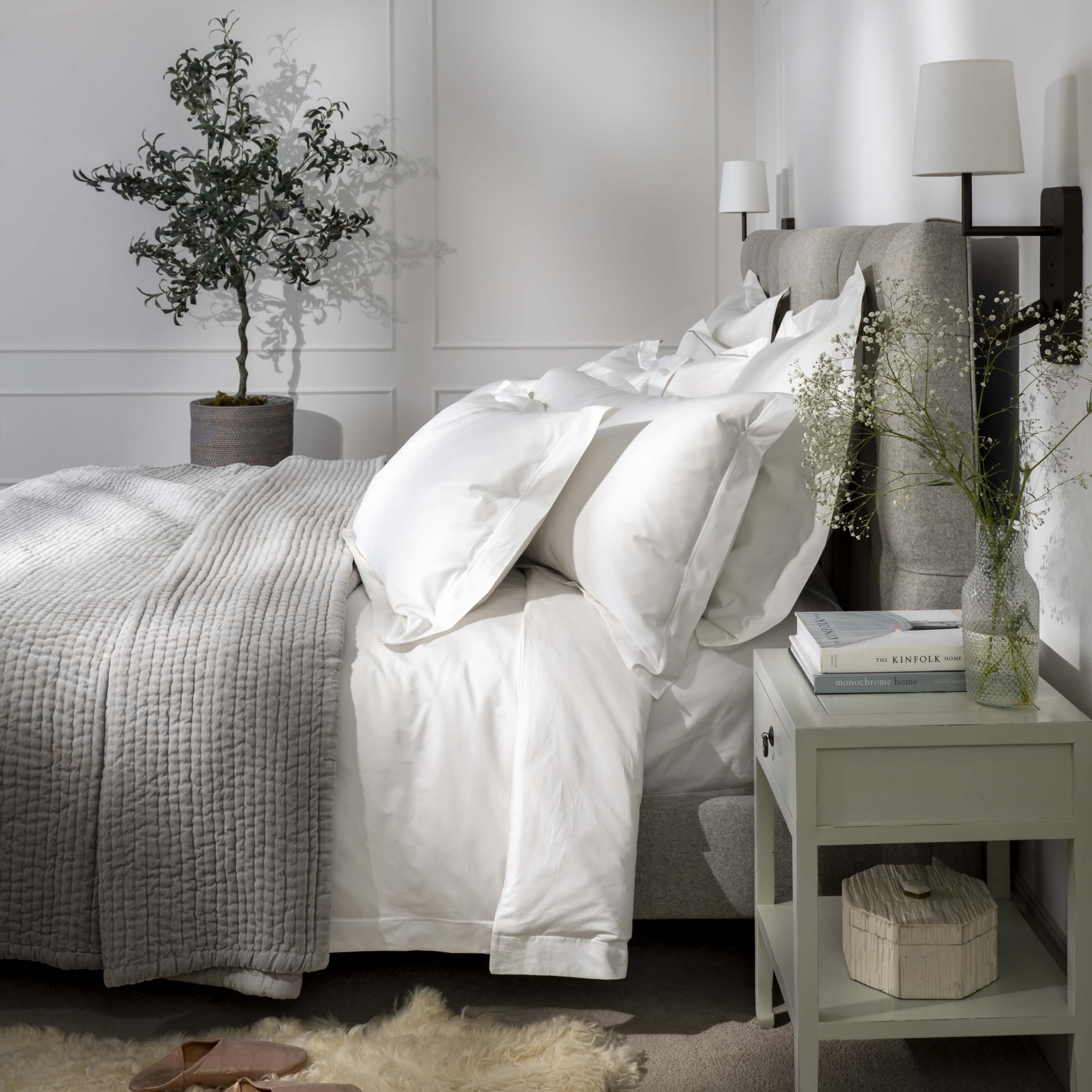 White 600 Thread Count Egyptian Cotton Duvet Cover - Image 20