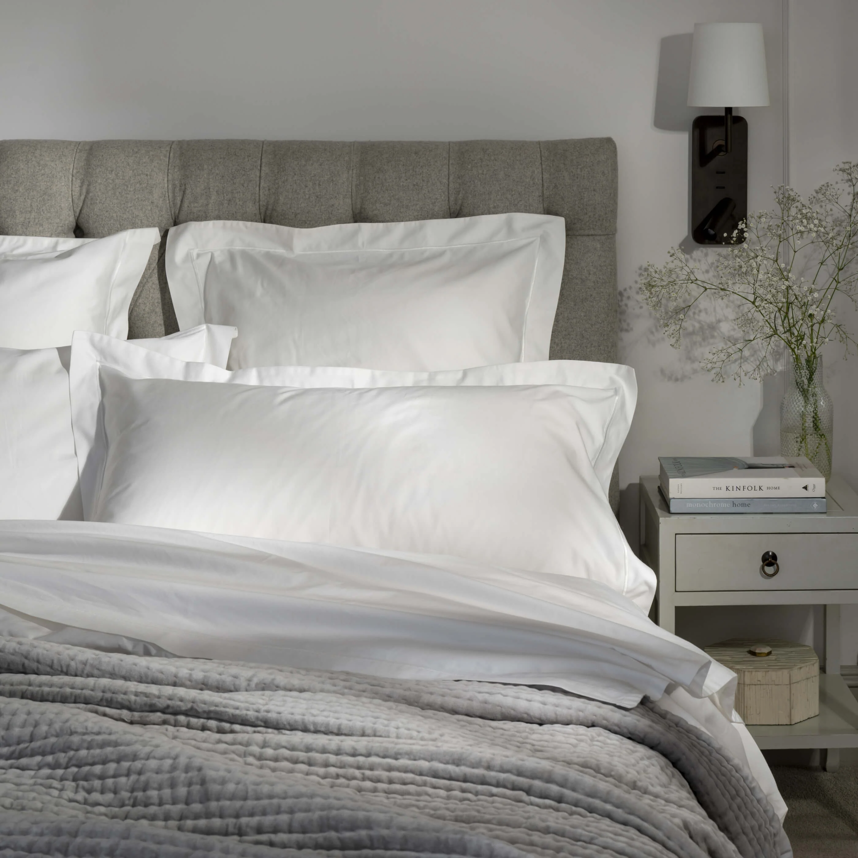 White 600 Thread Count Egyptian Cotton Duvet Cover - Image 3