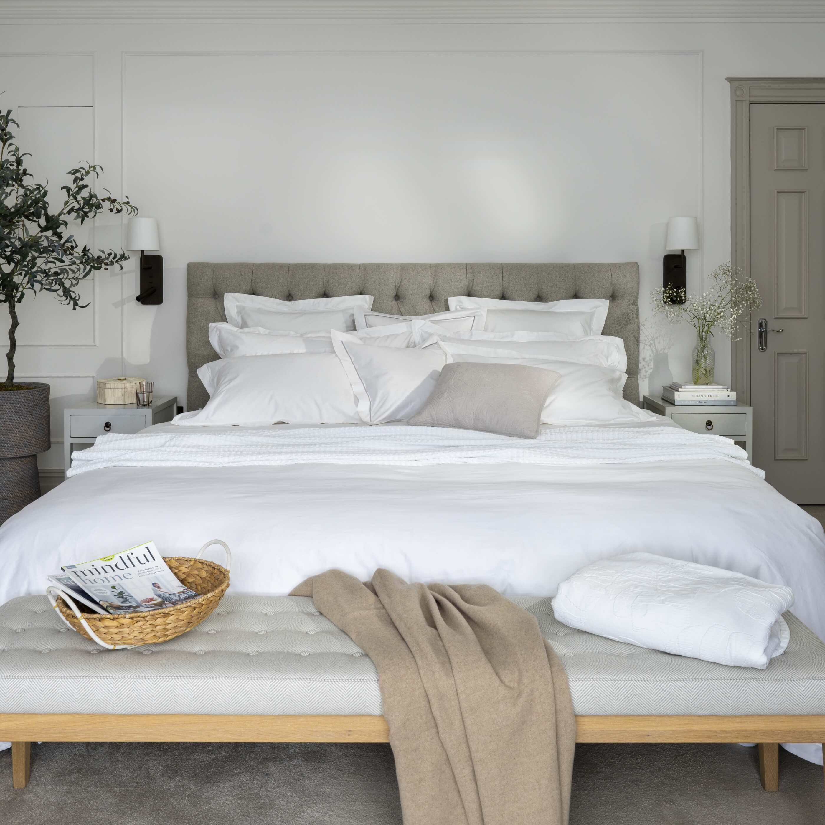 White 600 Thread Count Egyptian Cotton Duvet Cover - Image 9