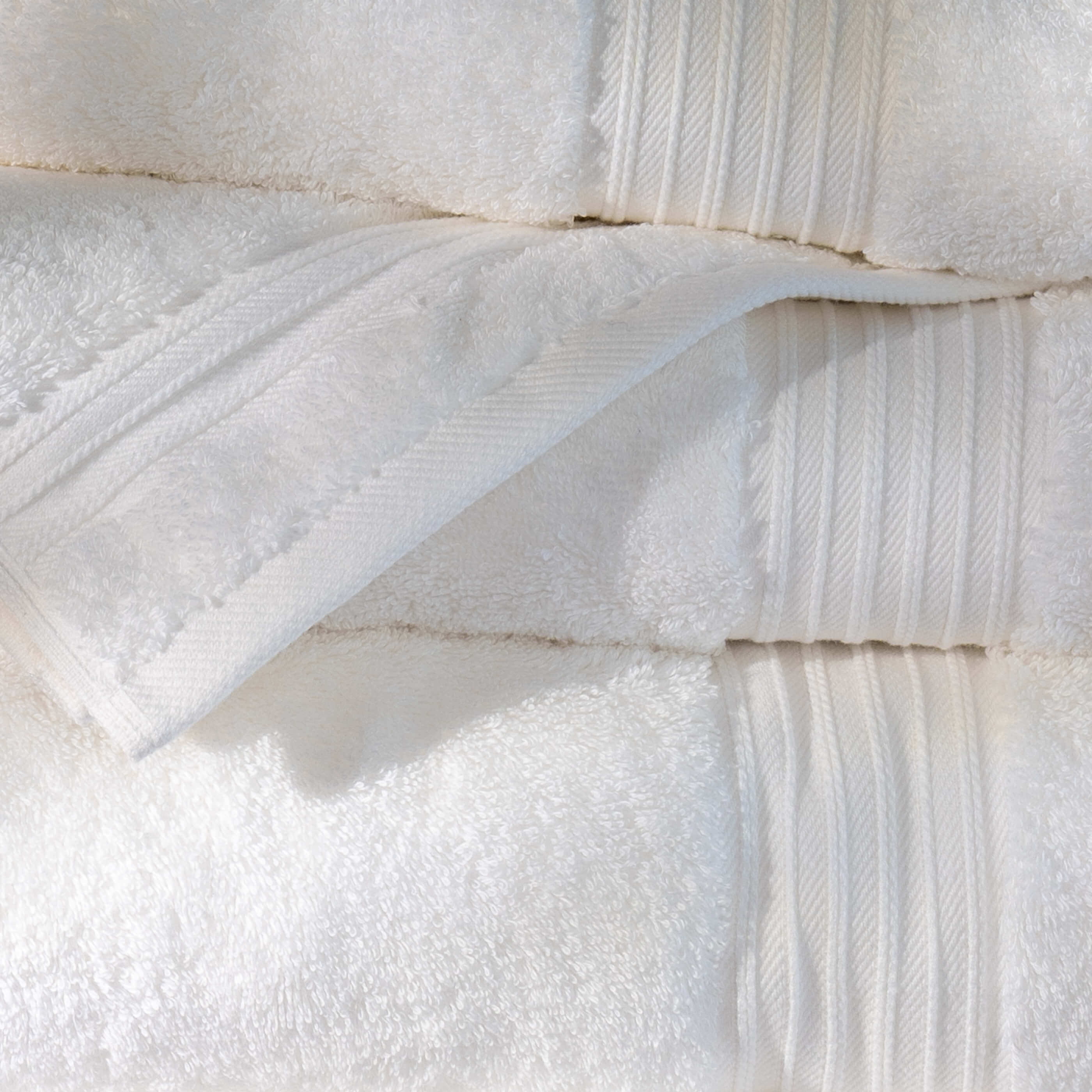 White Egyptian Cotton Hand Towel - Image 3